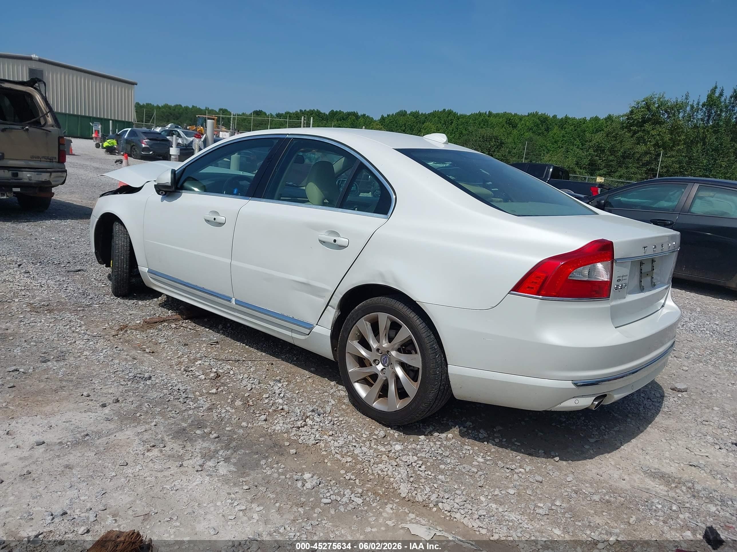 2014 Volvo S80 3.2 Platinum White vin: YV1952AS0E1180631