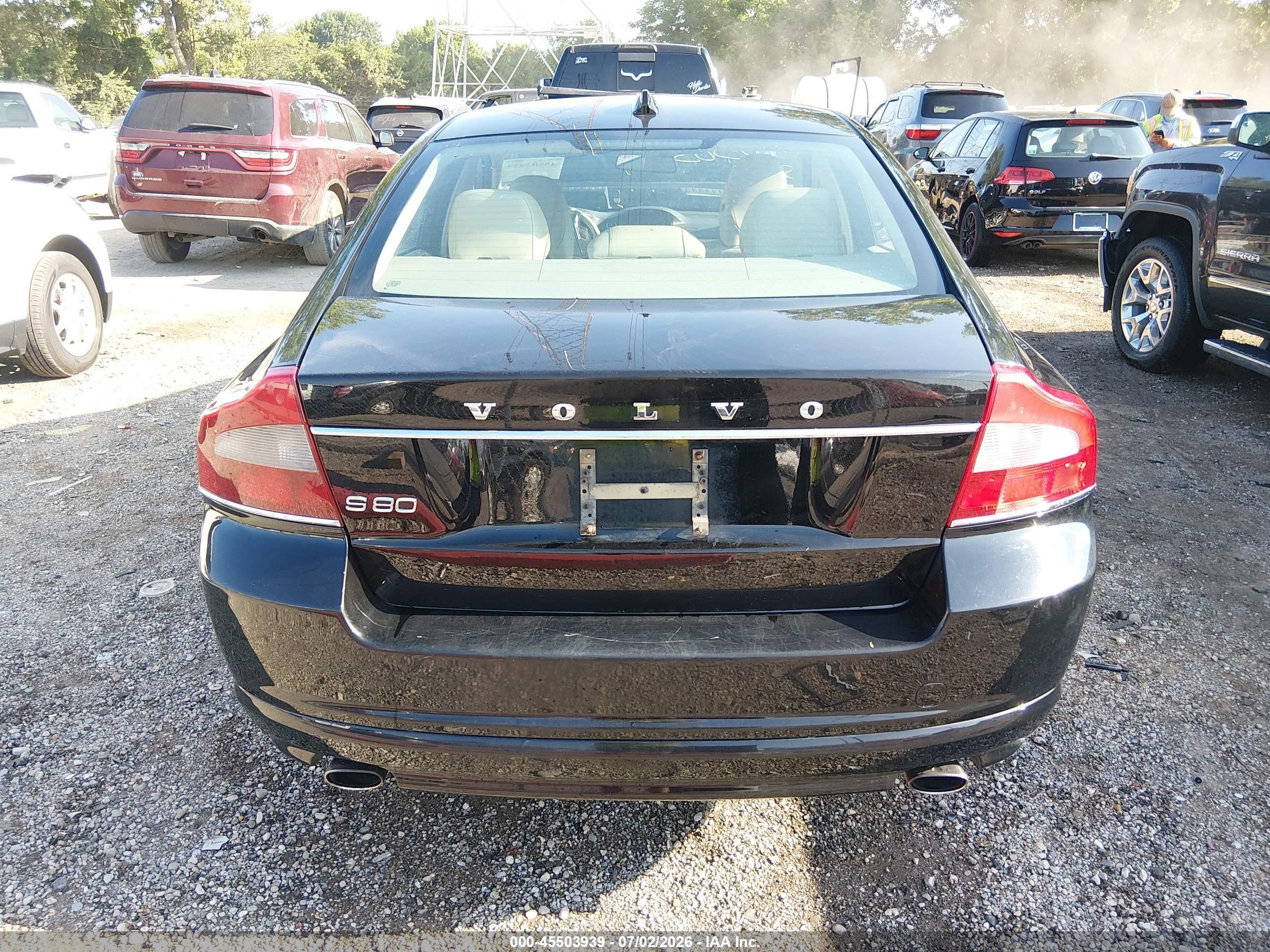2012 Volvo S80 3.2l Premier Plus Black vin: YV1952AS1C1152091