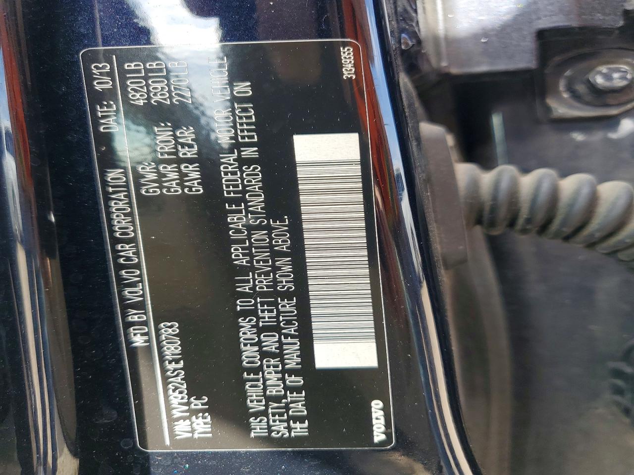 2014 Volvo S80 3.2 Blue vin: YV1952AS1E1180783
