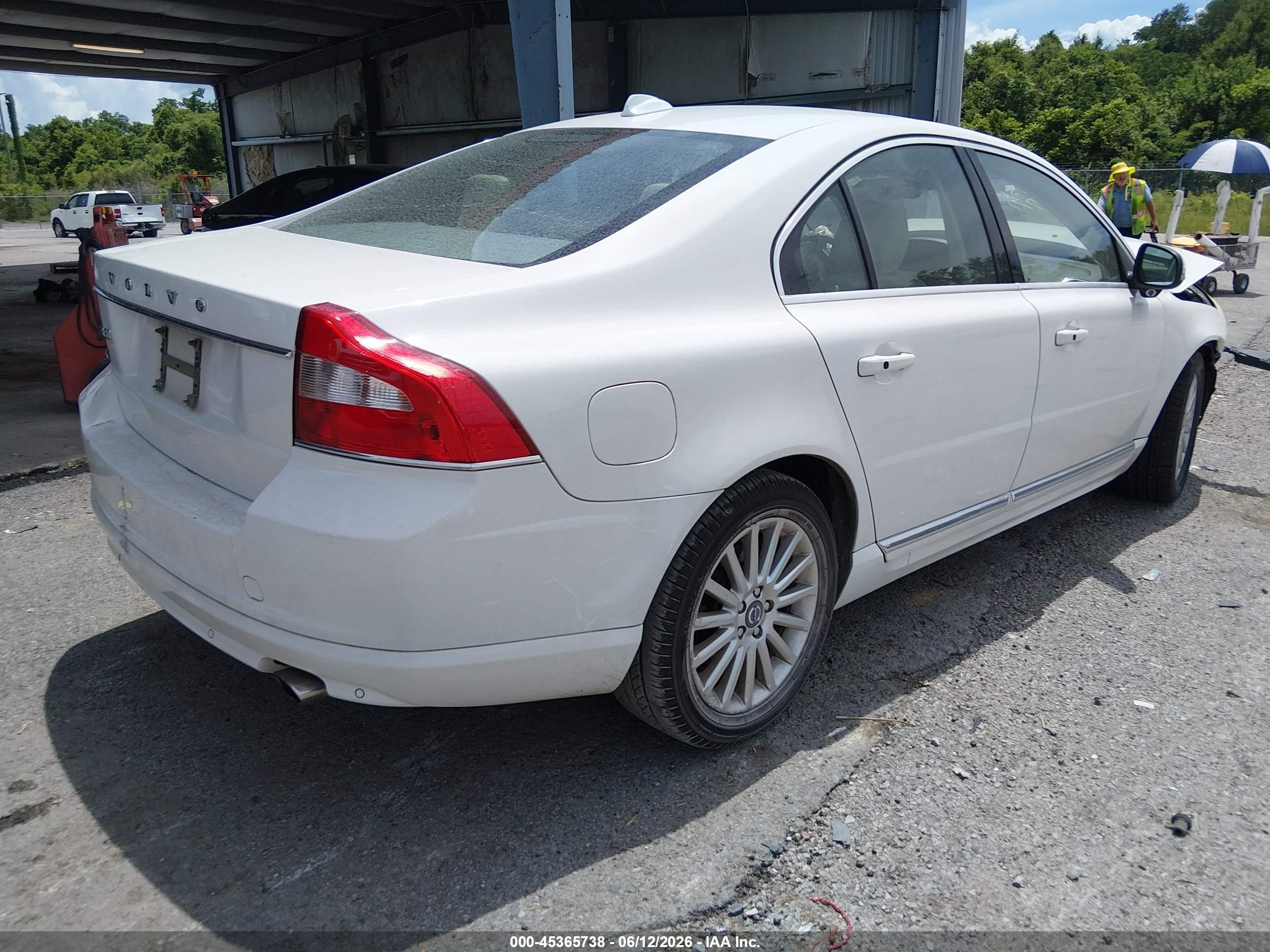 2012 Volvo S80 3.2l/3.2l Platinum/3.2l Premier Plus White vin: YV1952AS3C1159771