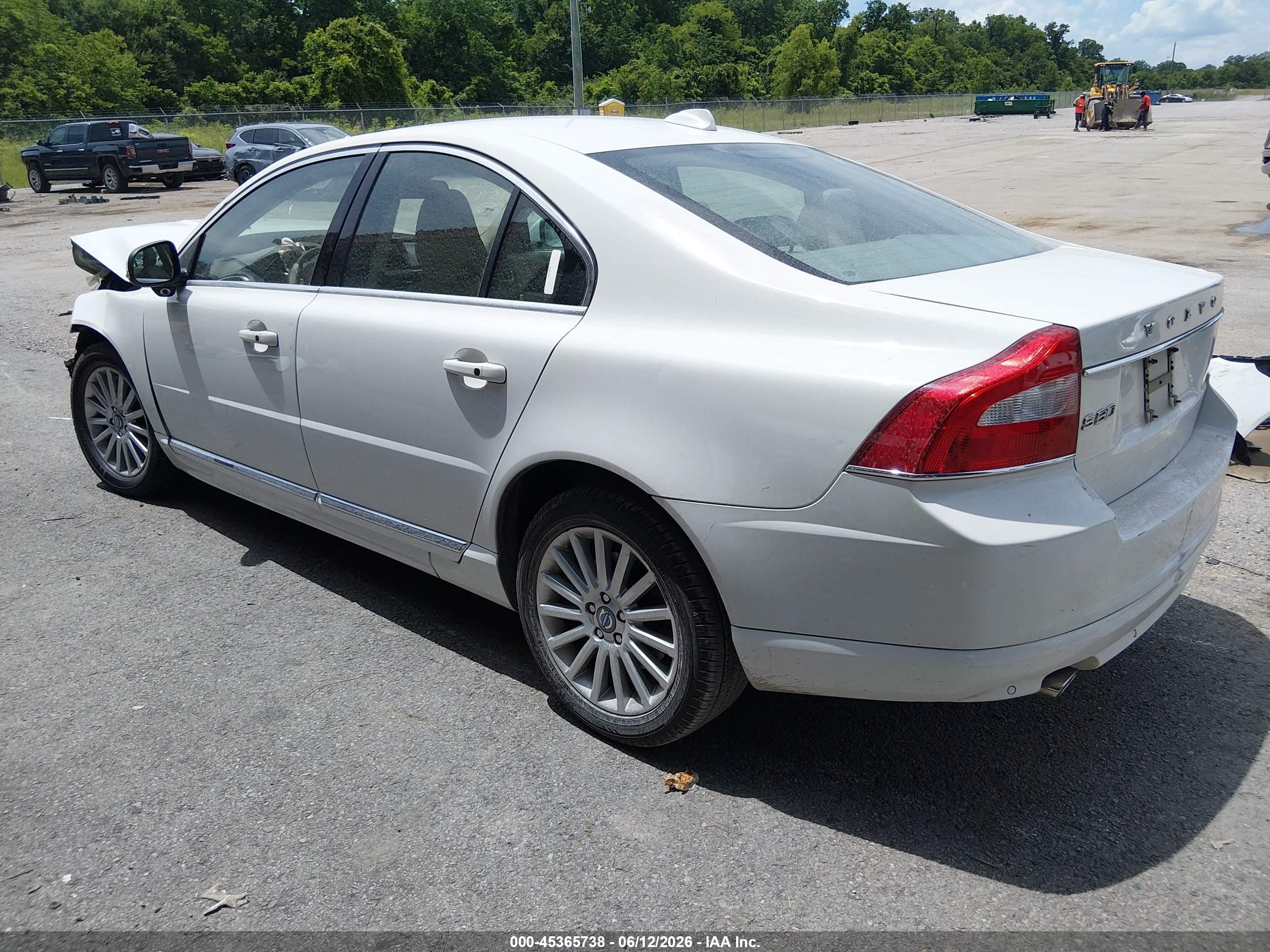 2012 Volvo S80 3.2l/3.2l Platinum/3.2l Premier Plus White vin: YV1952AS3C1159771