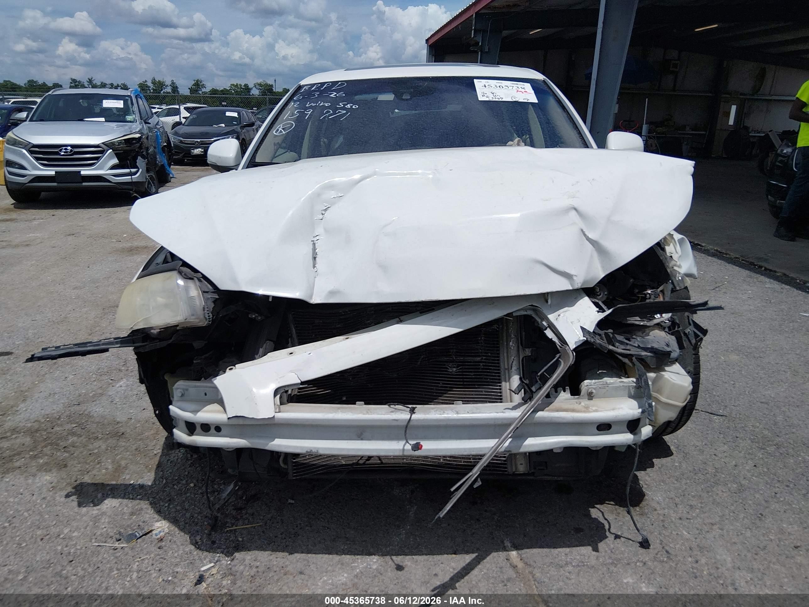2012 Volvo S80 3.2l/3.2l Platinum/3.2l Premier Plus White vin: YV1952AS3C1159771