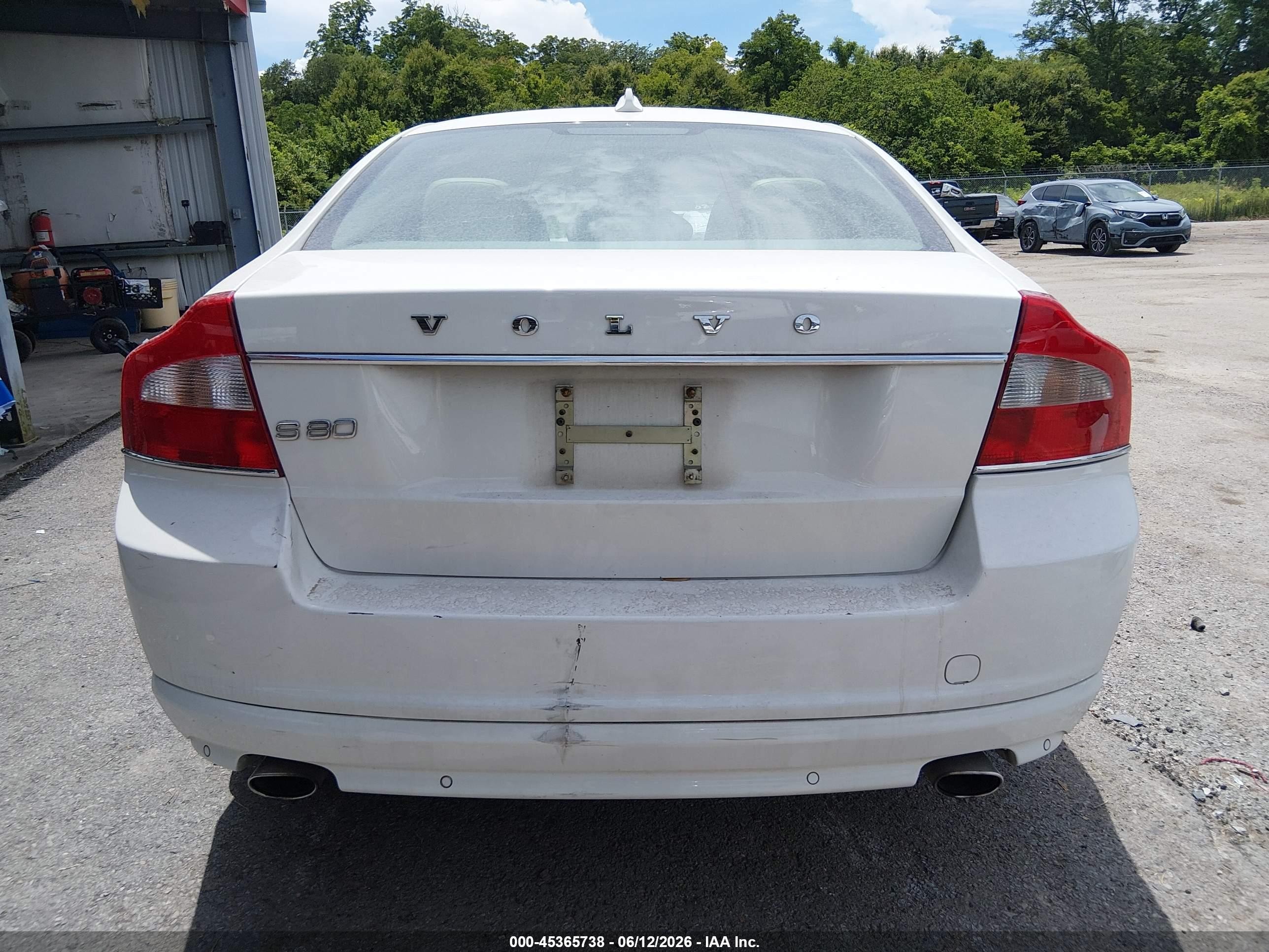 2012 Volvo S80 3.2l/3.2l Platinum/3.2l Premier Plus White vin: YV1952AS3C1159771