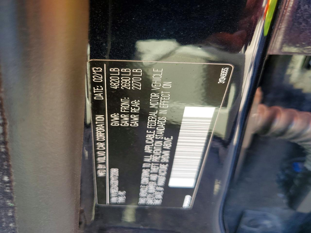 2013 Volvo S80 3.2 Black vin: YV1952AS3D1172098
