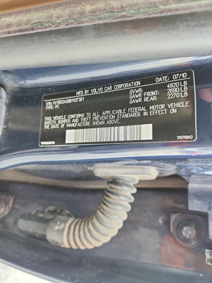 2011 Volvo S80 3.2 Blue vin: YV1952AS8B1137361
