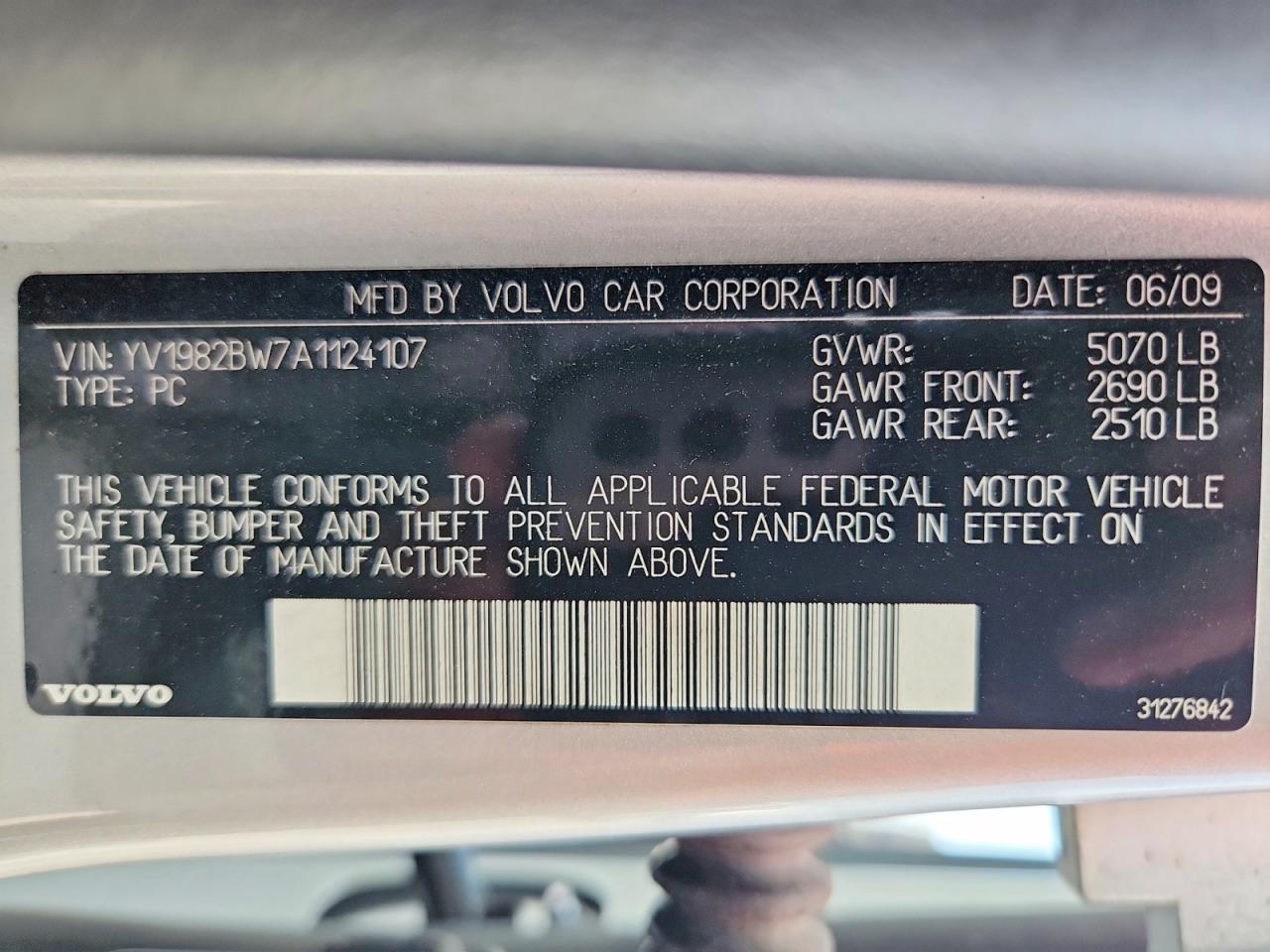 2010 Volvo V70 3.2 Белый vin: YV1982BW7A1124107