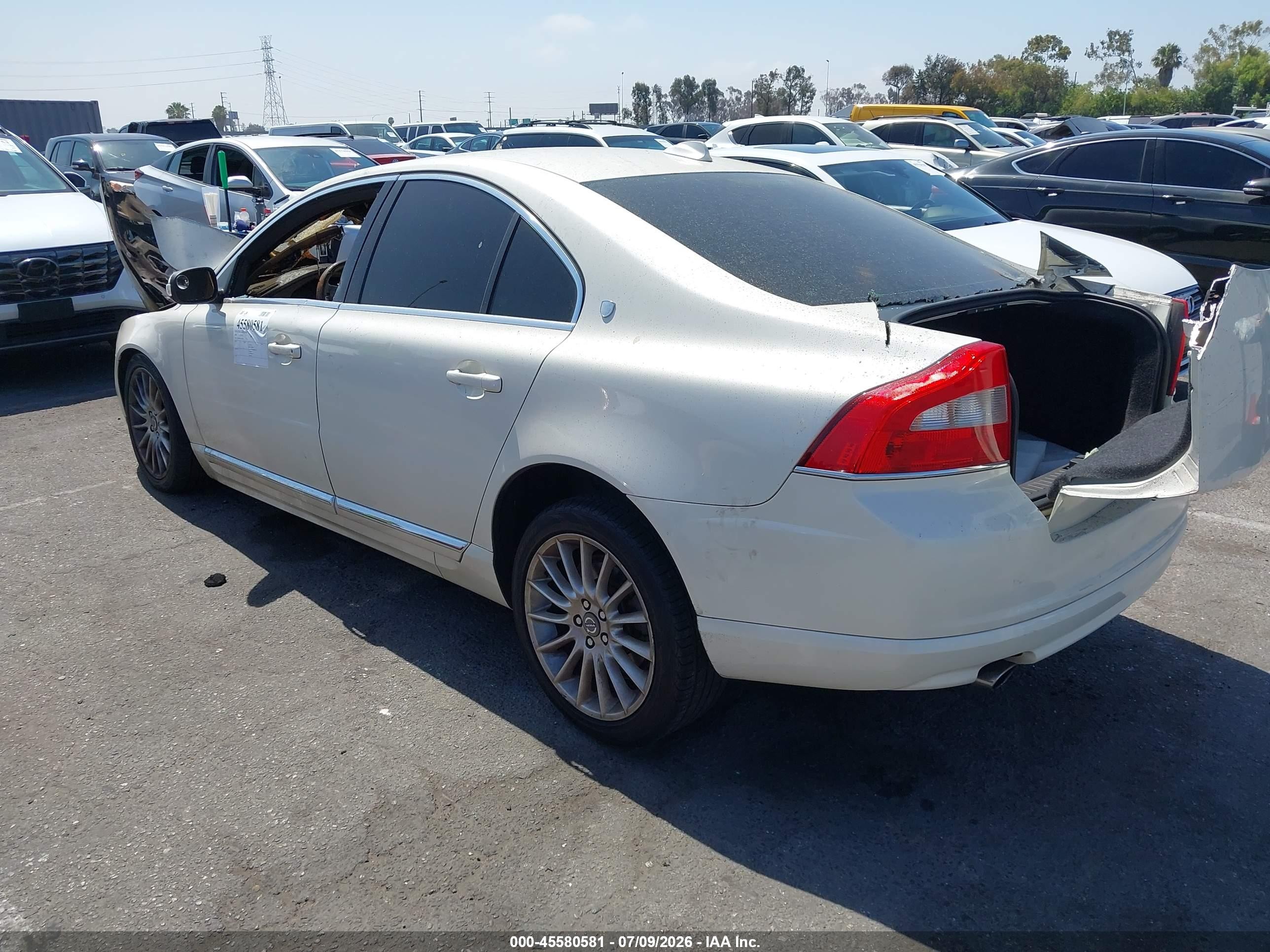 2010 Volvo S80 T6 White vin: YV1992AR2A1119745