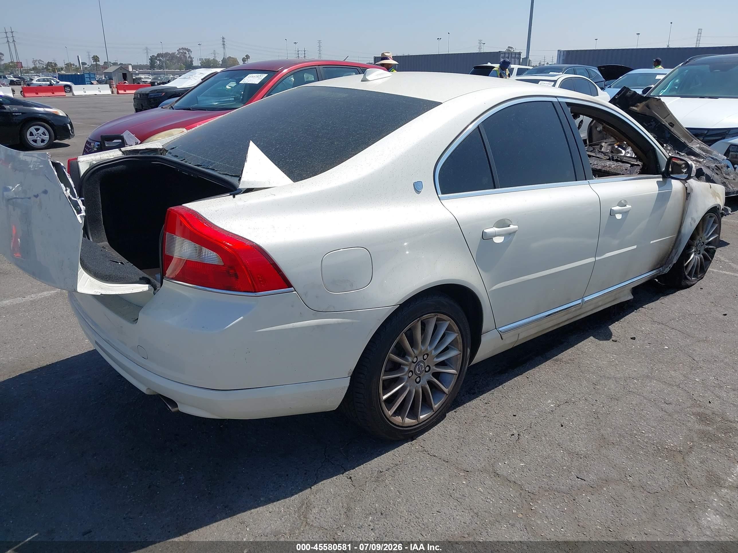 2010 Volvo S80 T6 White vin: YV1992AR2A1119745