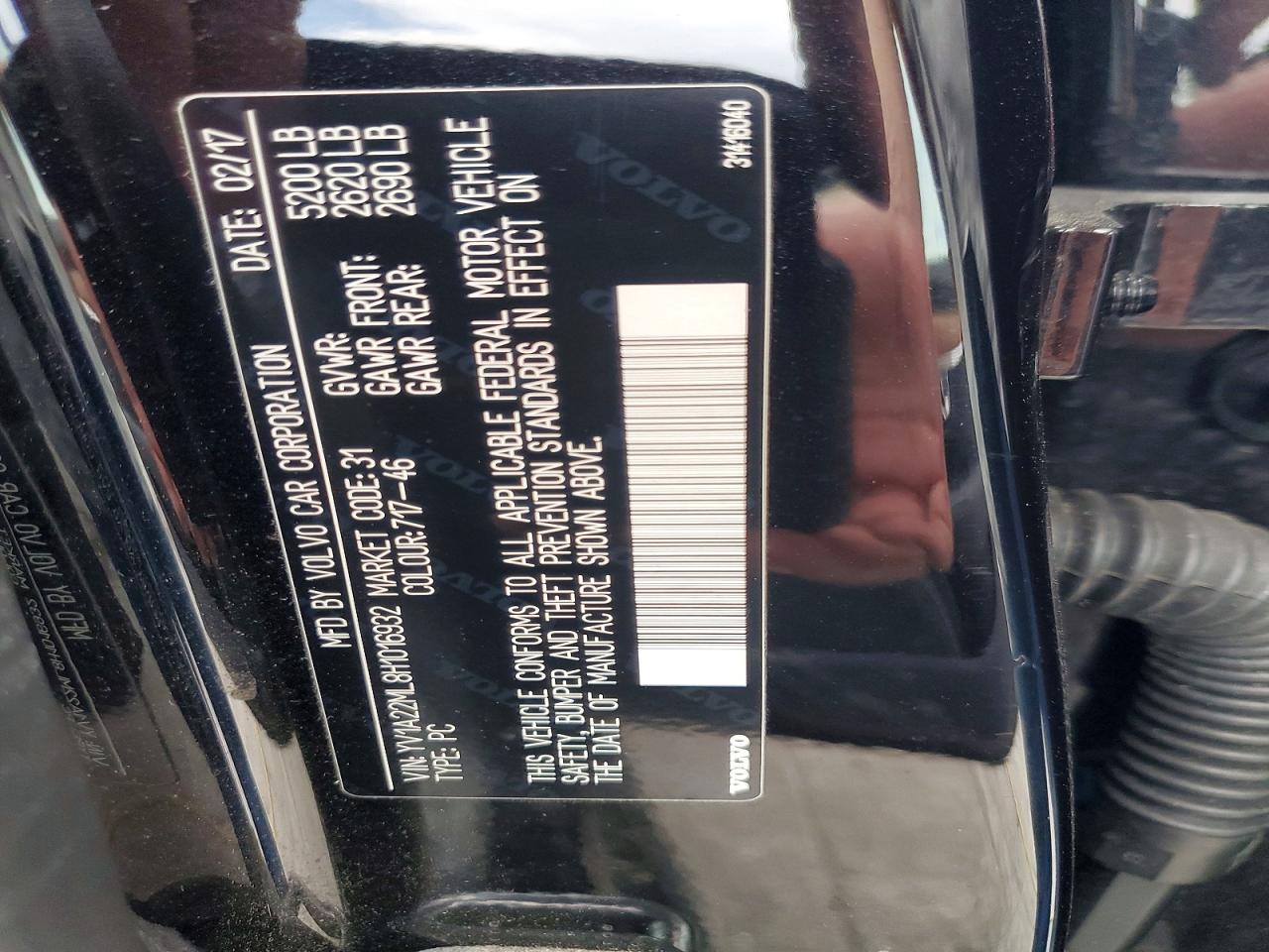 2017 Volvo S90 T6 Inscription Black vin: YV1A22ML8H1016932