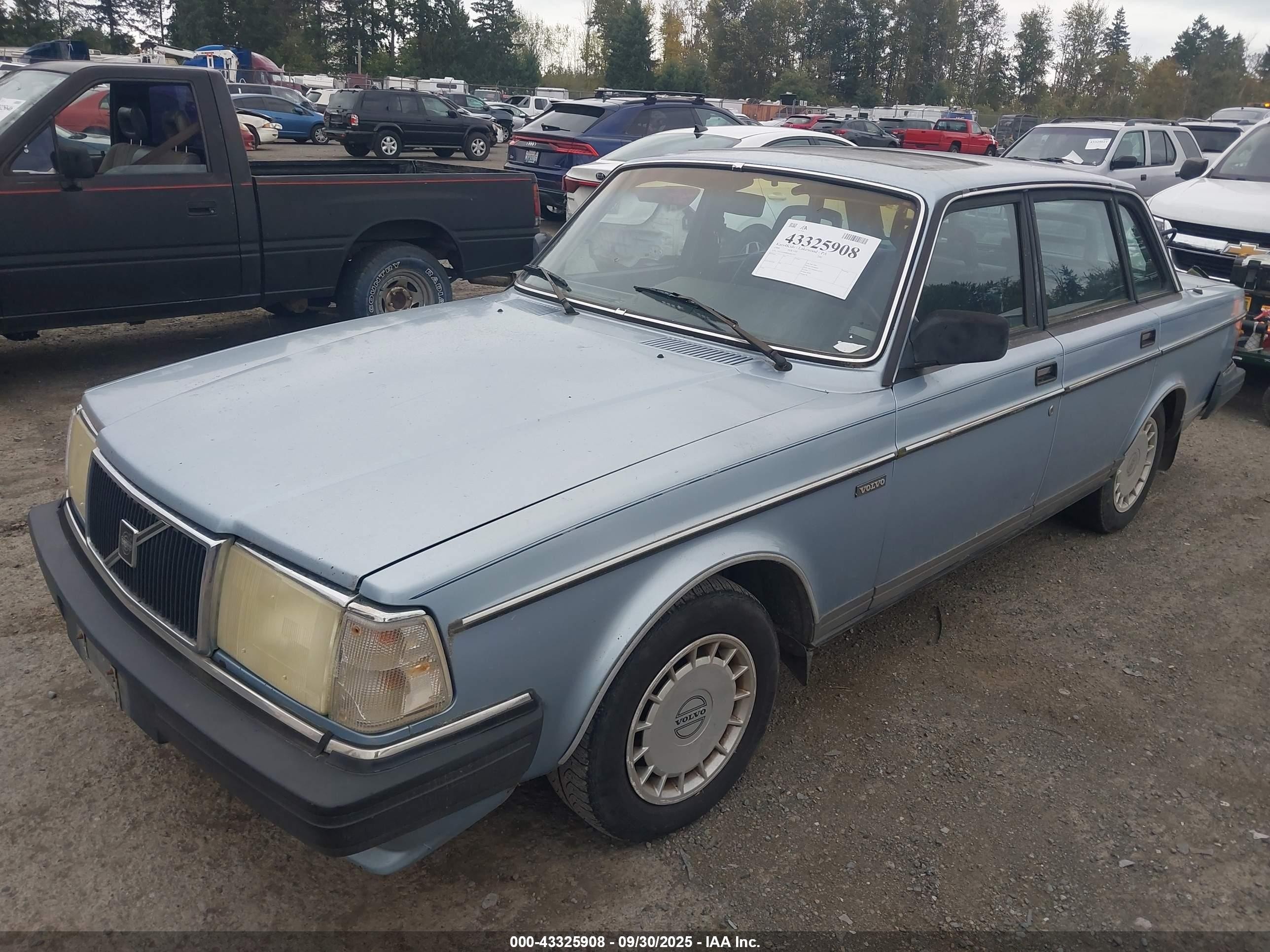 1990 Volvo 240 Dl Blue vin: YV1AA8840L1412547