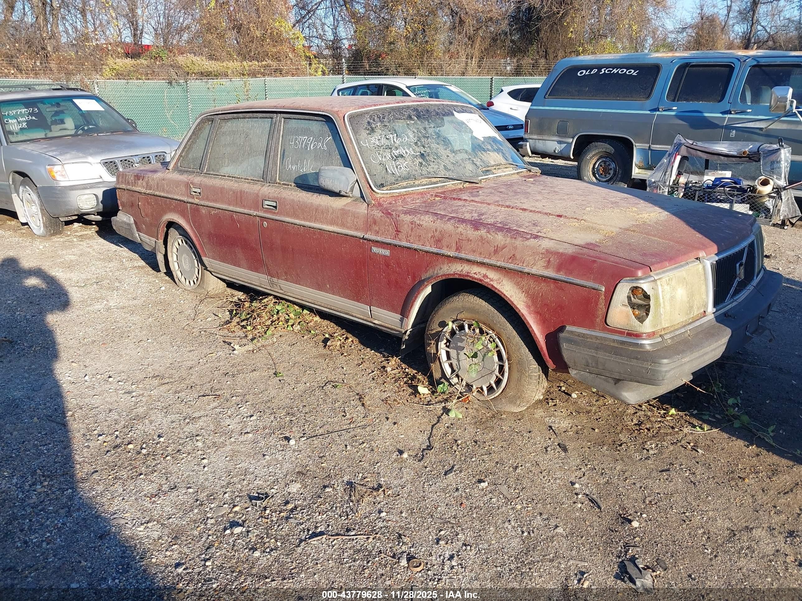 1990 Volvo 240 Dl Maroon vin: YV1AA8841L1410824