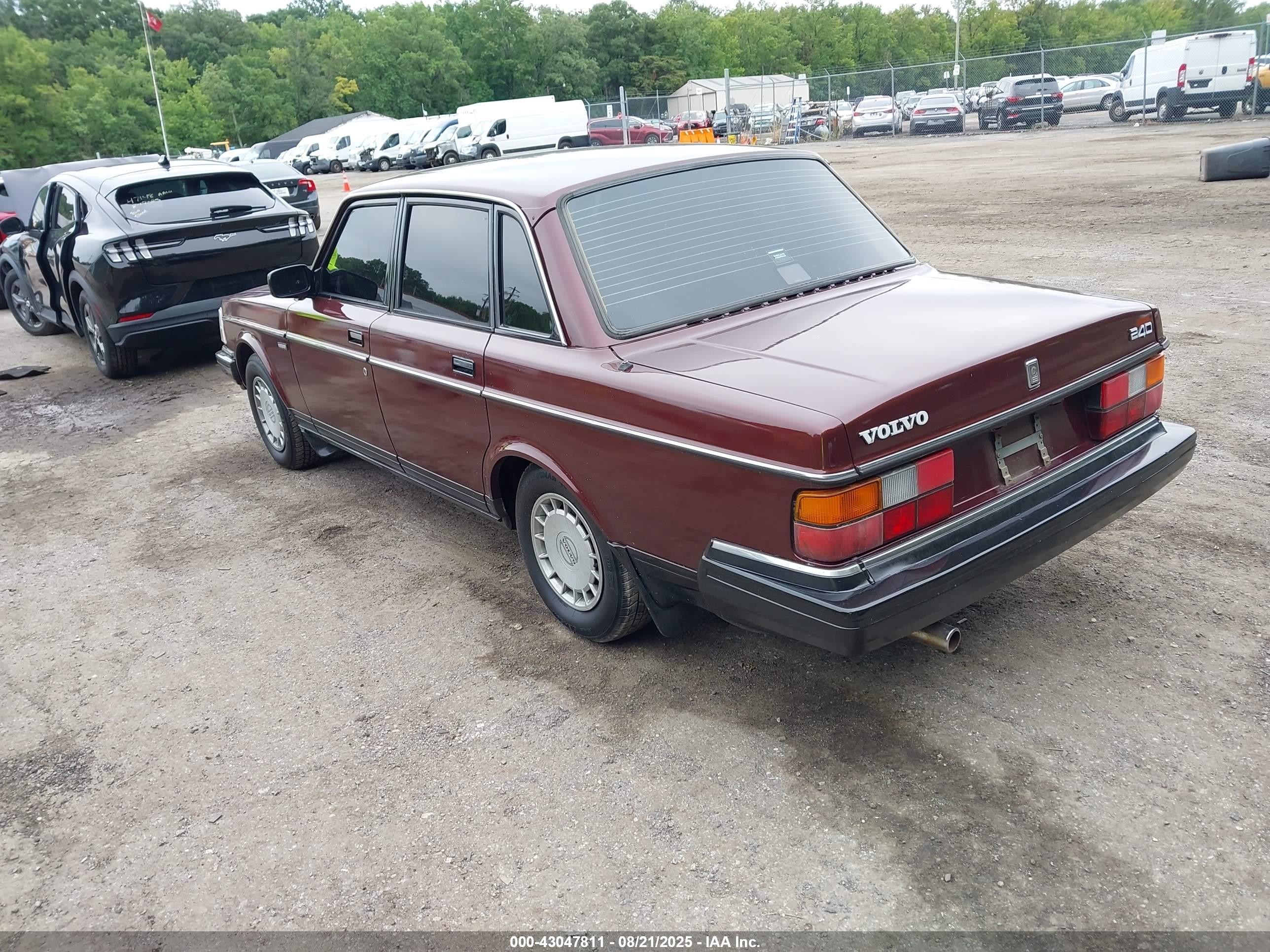 1991 Volvo 240   Burgundy vin: YV1AA8844M1435668