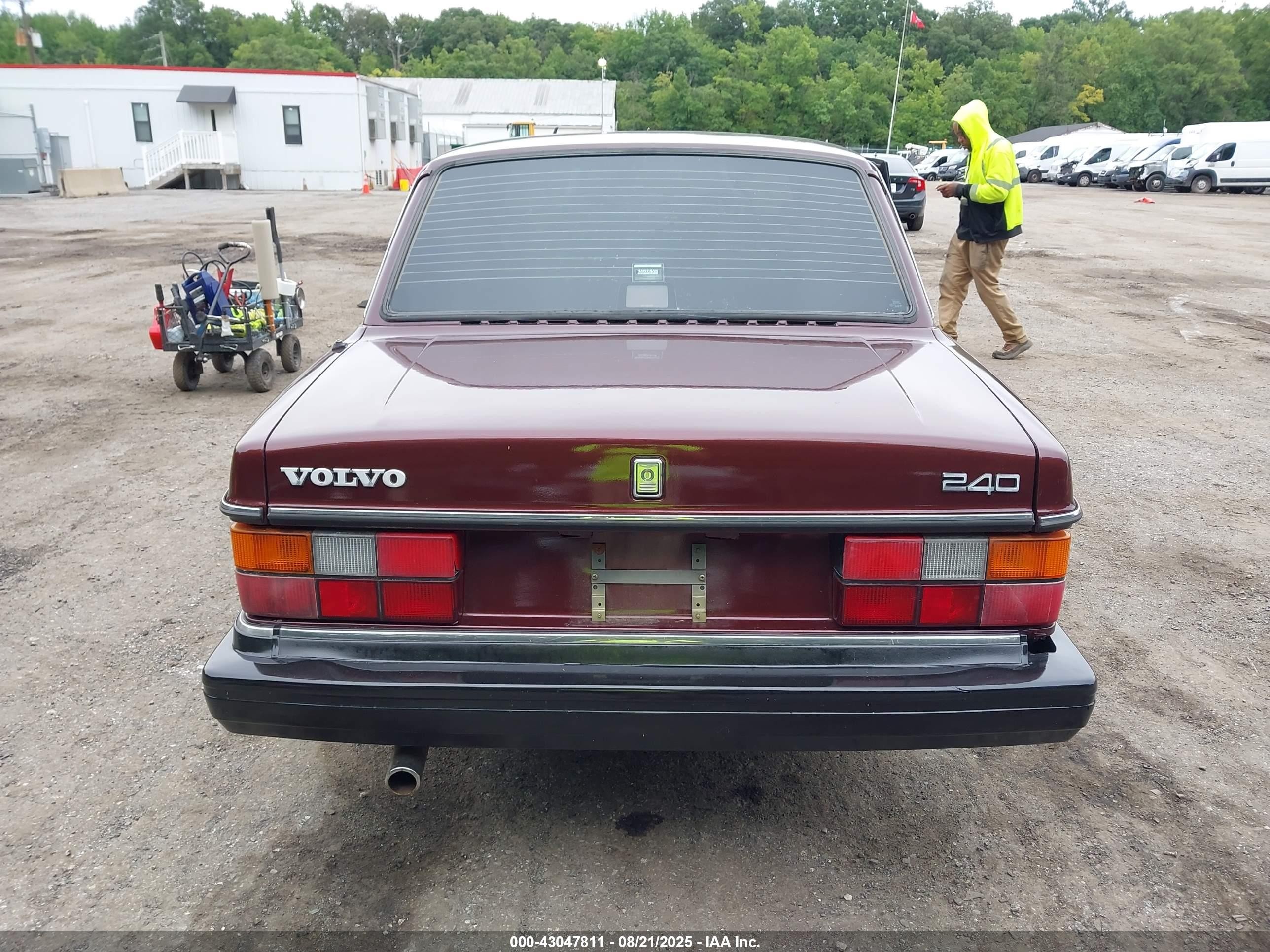1991 Volvo 240   Burgundy vin: YV1AA8844M1435668