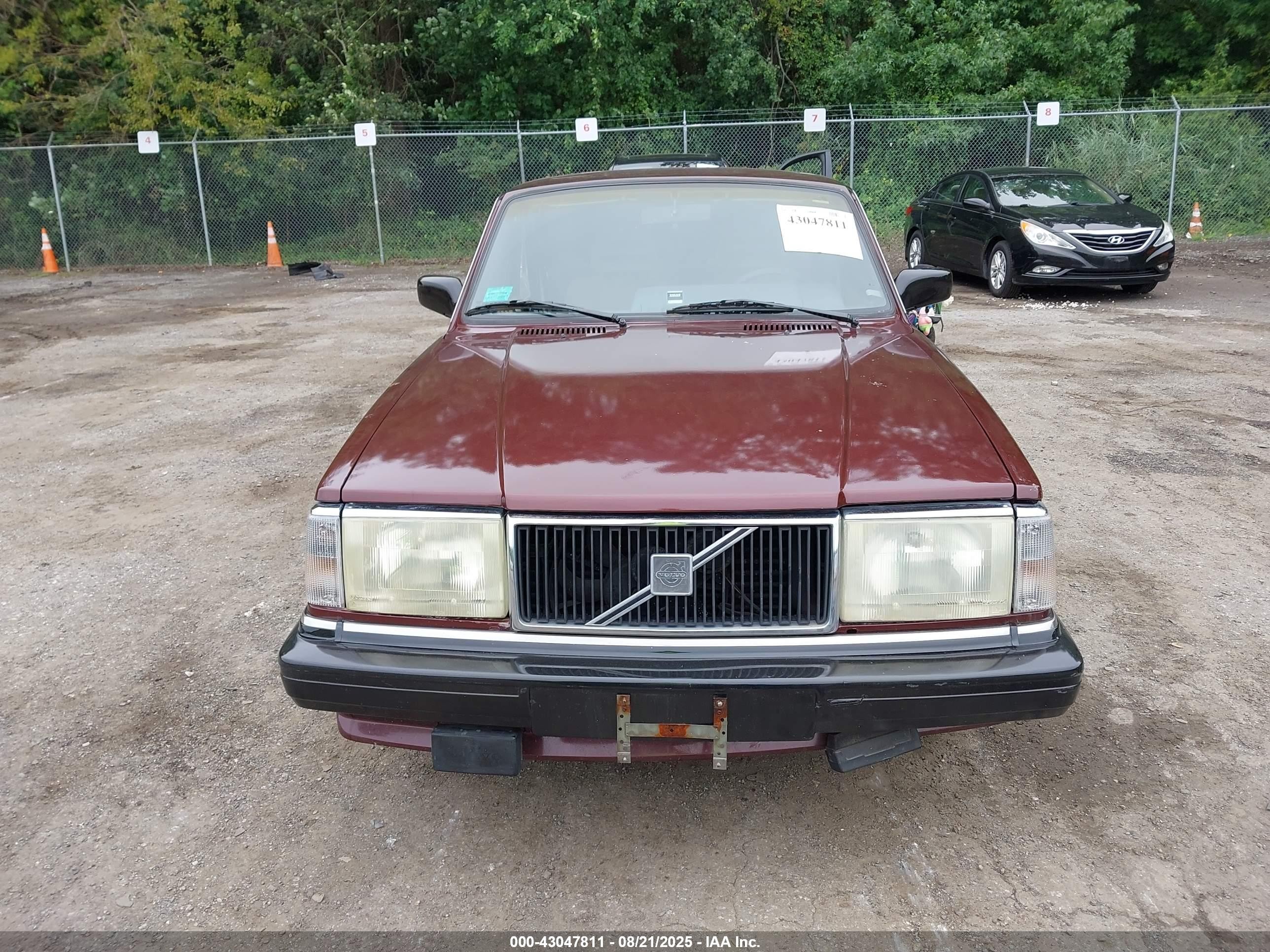 1991 Volvo 240   Burgundy vin: YV1AA8844M1435668
