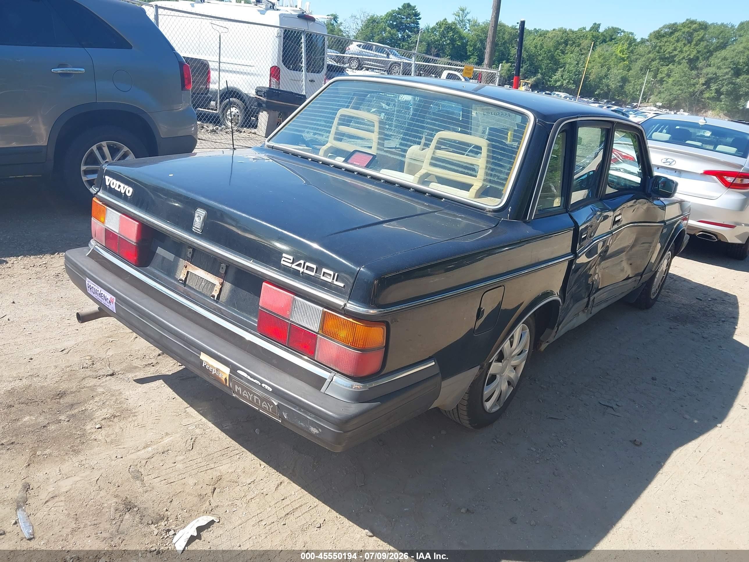 1990 Volvo 240 Dl Black vin: YV1AA8848L1422145