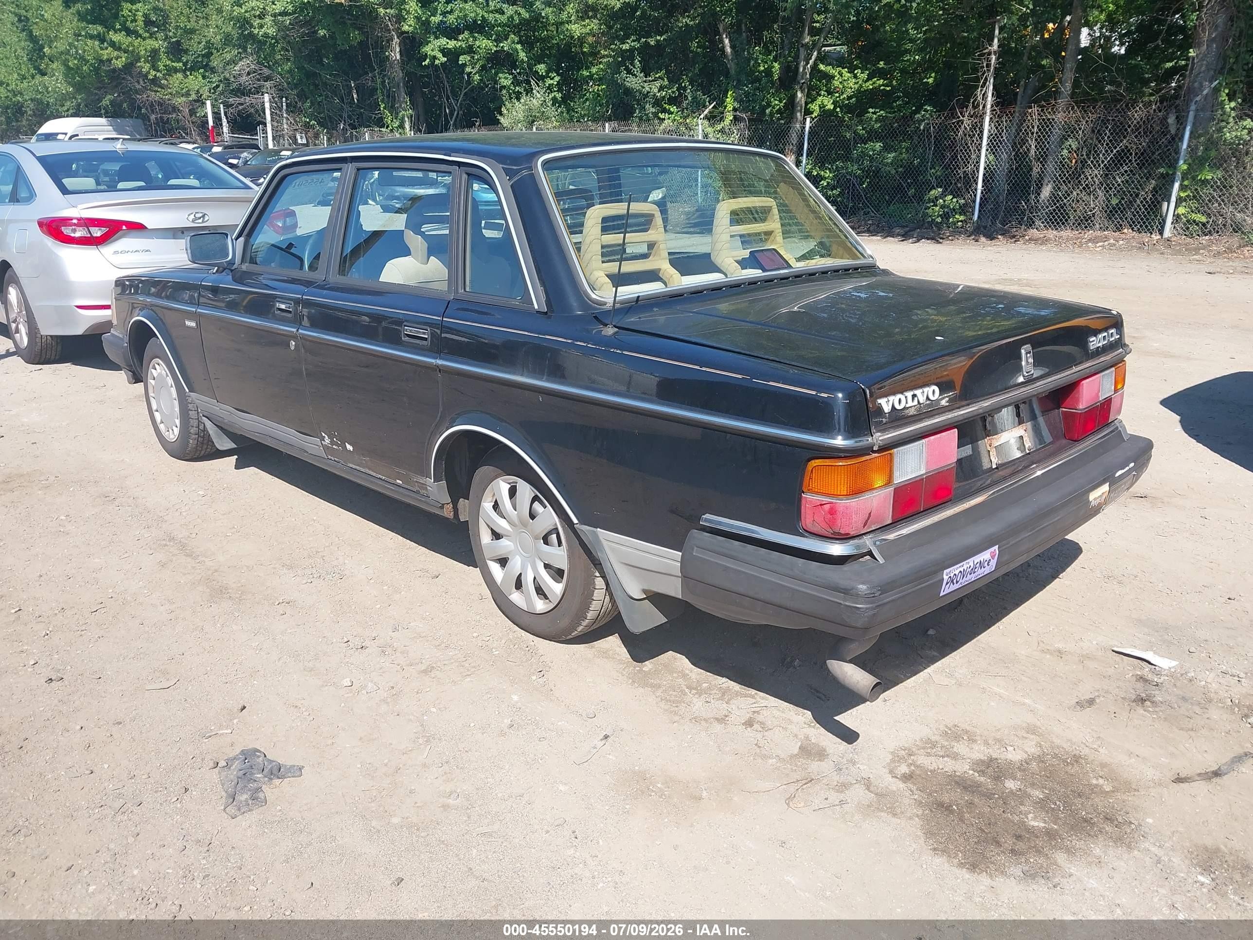 1990 Volvo 240 Dl Black vin: YV1AA8848L1422145
