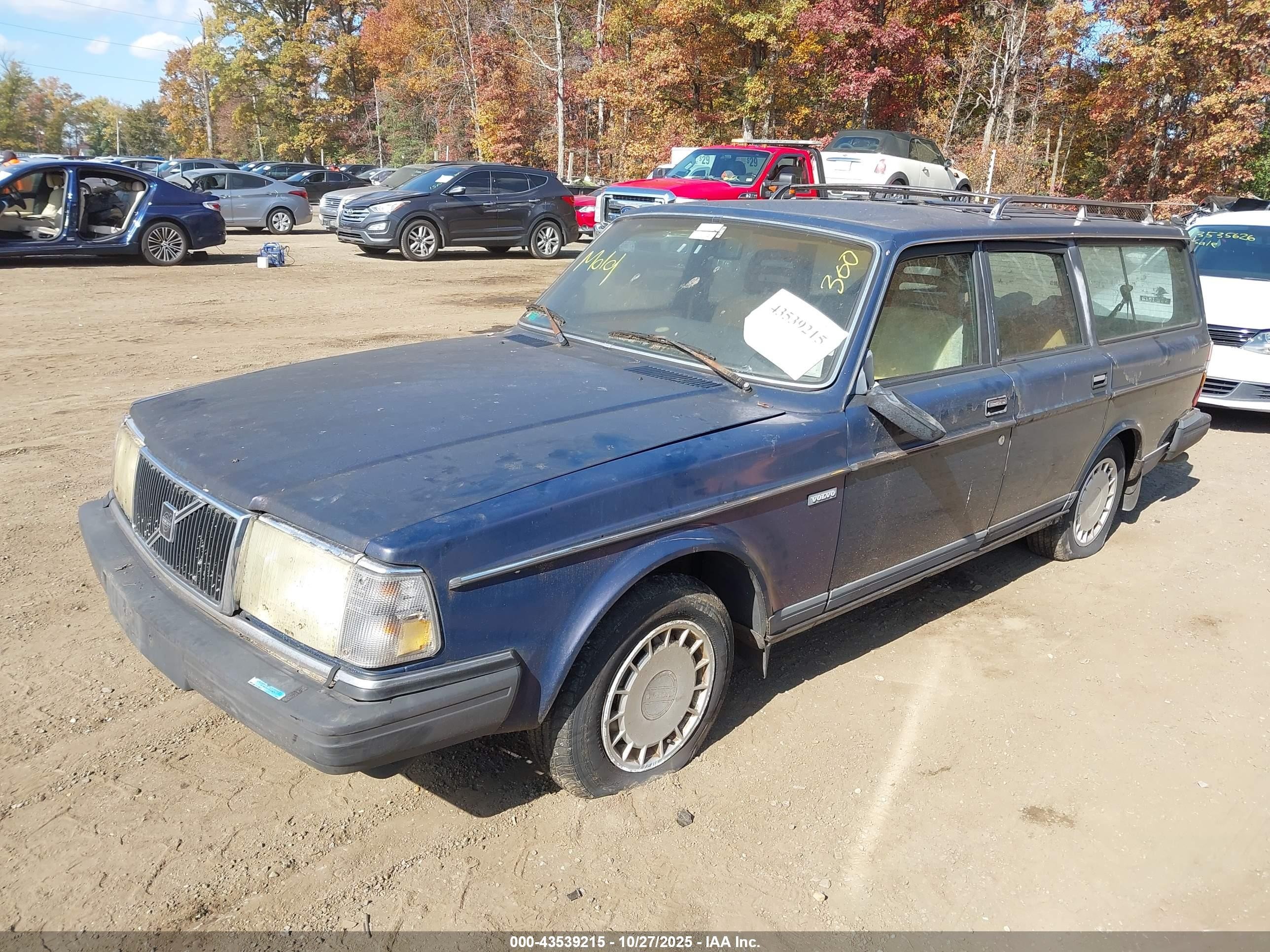 1990 Volvo 240 Dl Blue vin: YV1AA8850L1857086