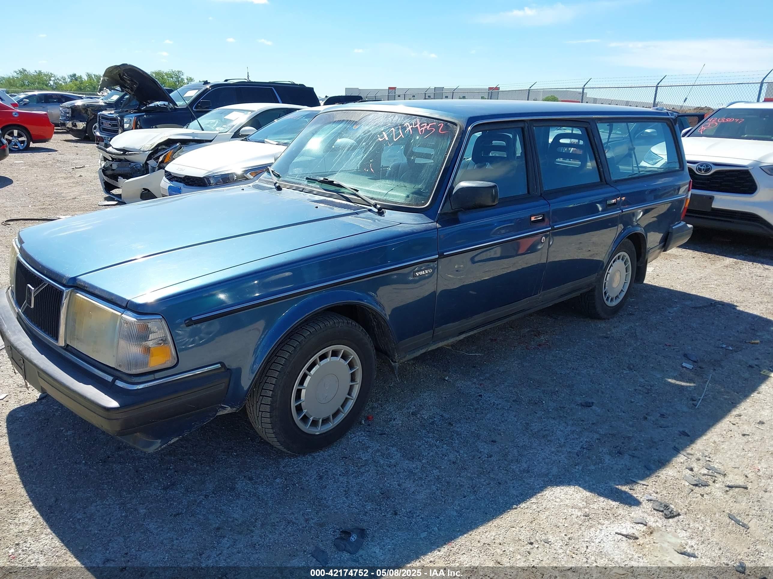 1990 Volvo 240 Dl Blue vin: YV1AA8854L1879463