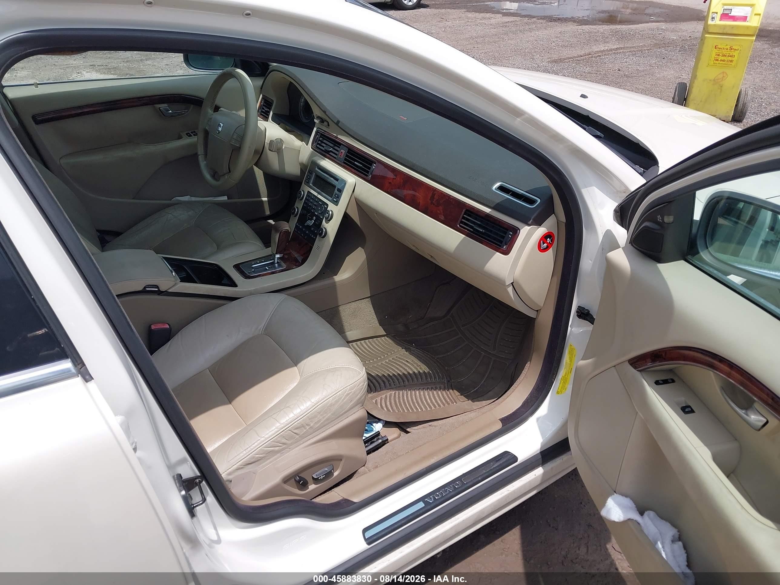 2007 Volvo S80 V8 White vin: YV1AH852071038459