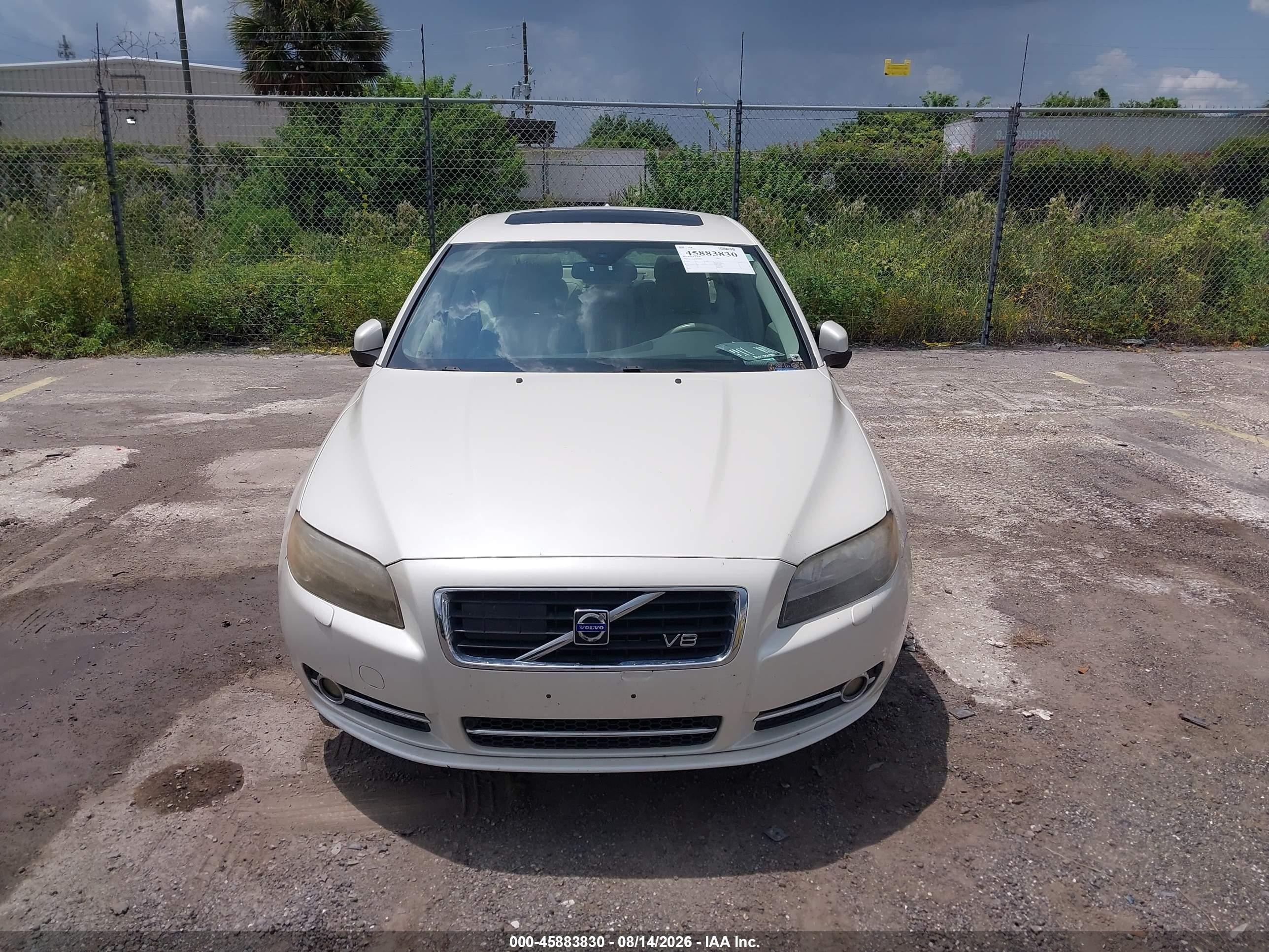 2007 Volvo S80 V8 White vin: YV1AH852071038459