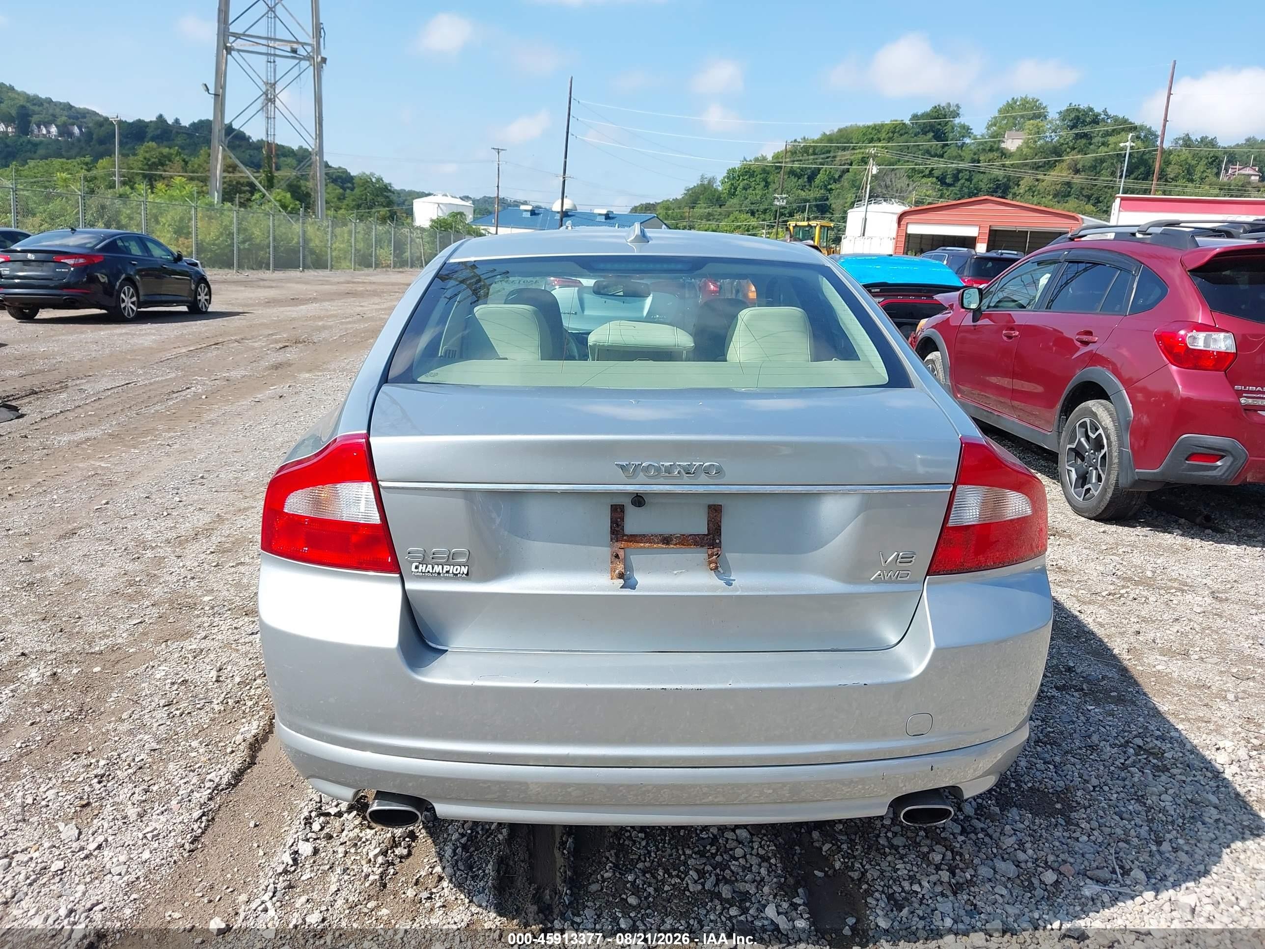 2007 Volvo S80 V8 Silver vin: YV1AH852371038956