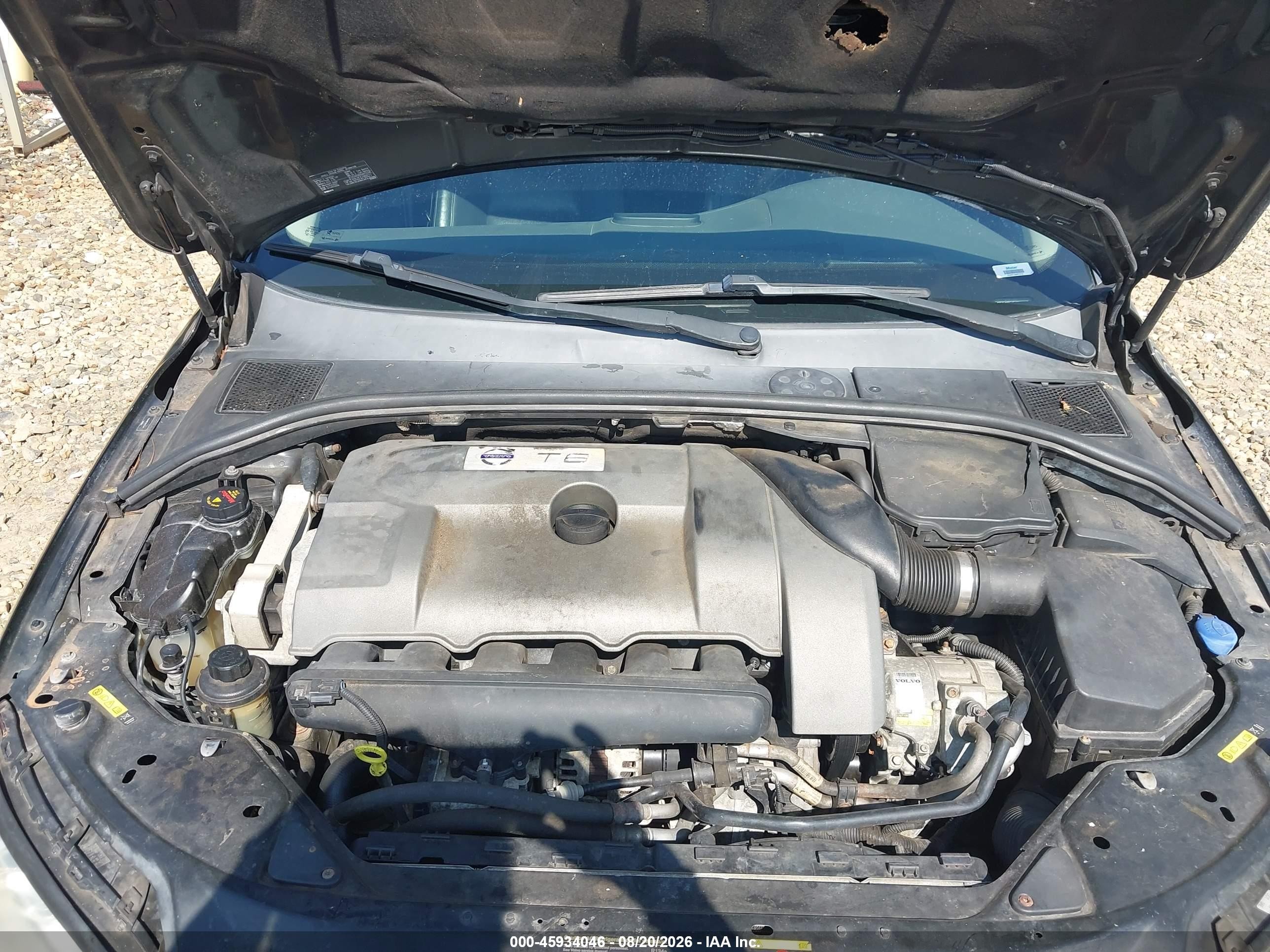 2008 Volvo S80 3.0l Turbo Black vin: YV1AH992181073447