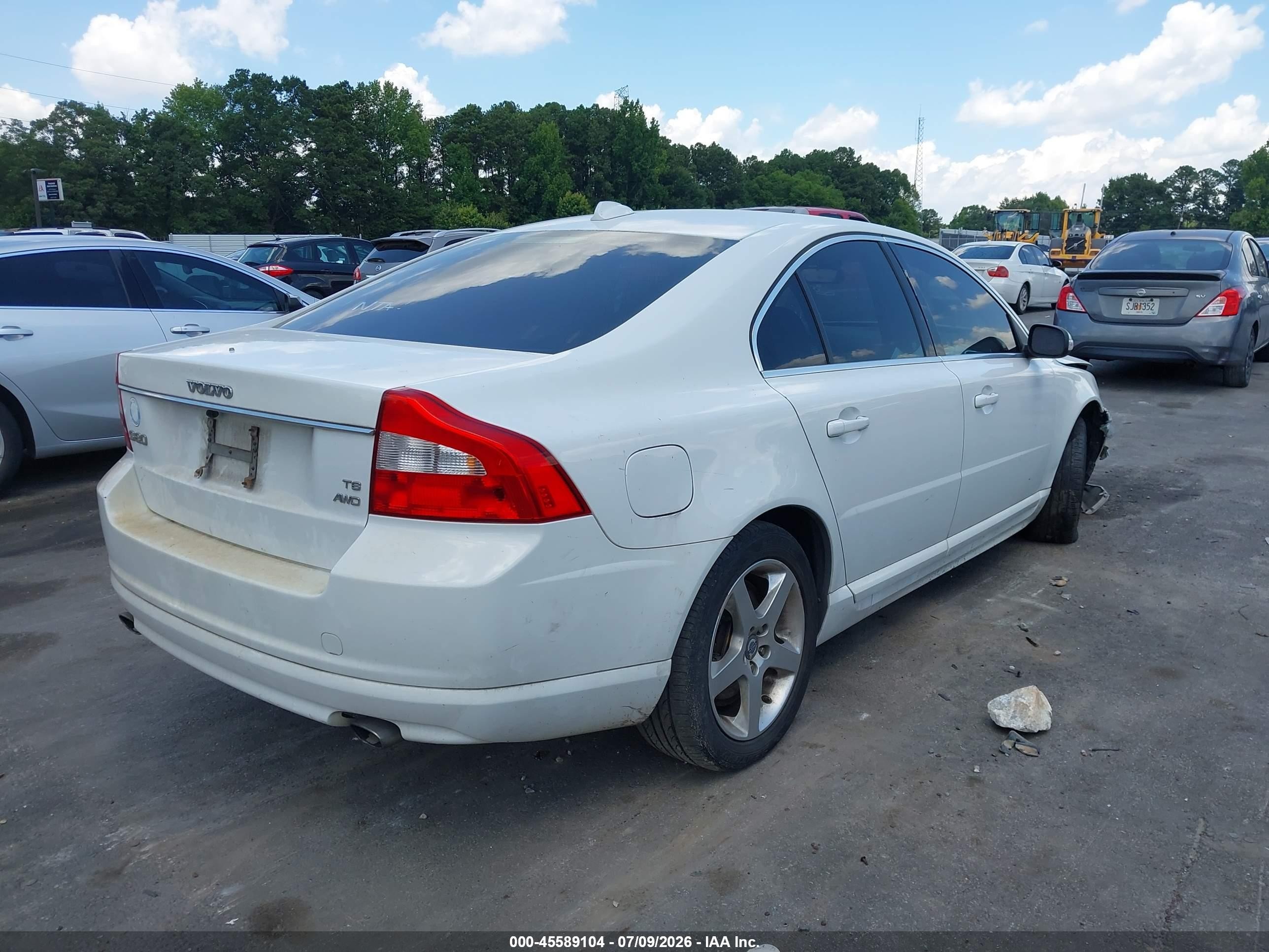 2008 Volvo S80 3.0l Turbo White vin: YV1AH992681054778