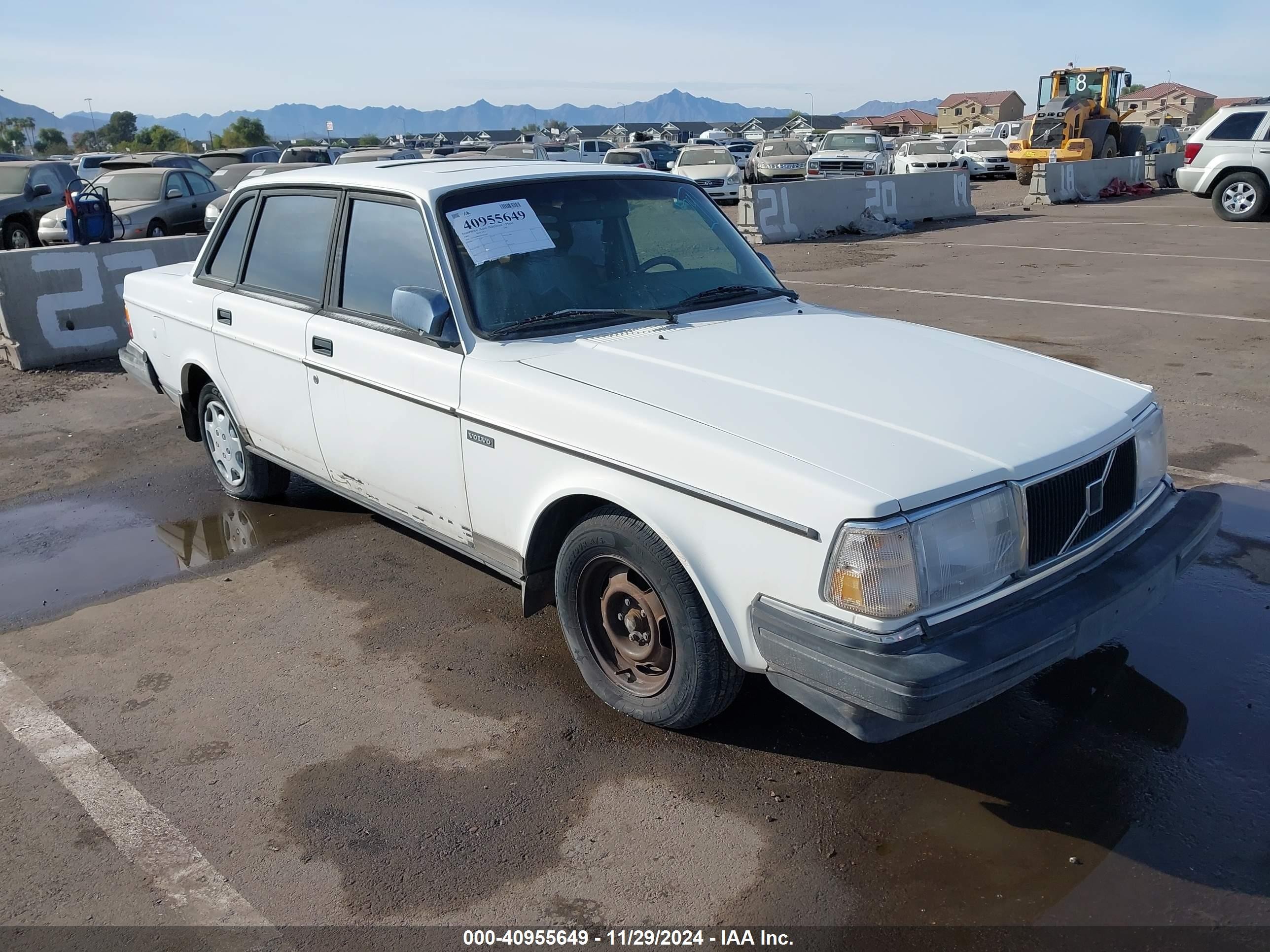 1992 Volvo 240 Gl White vin: YV1AS8801N1462449