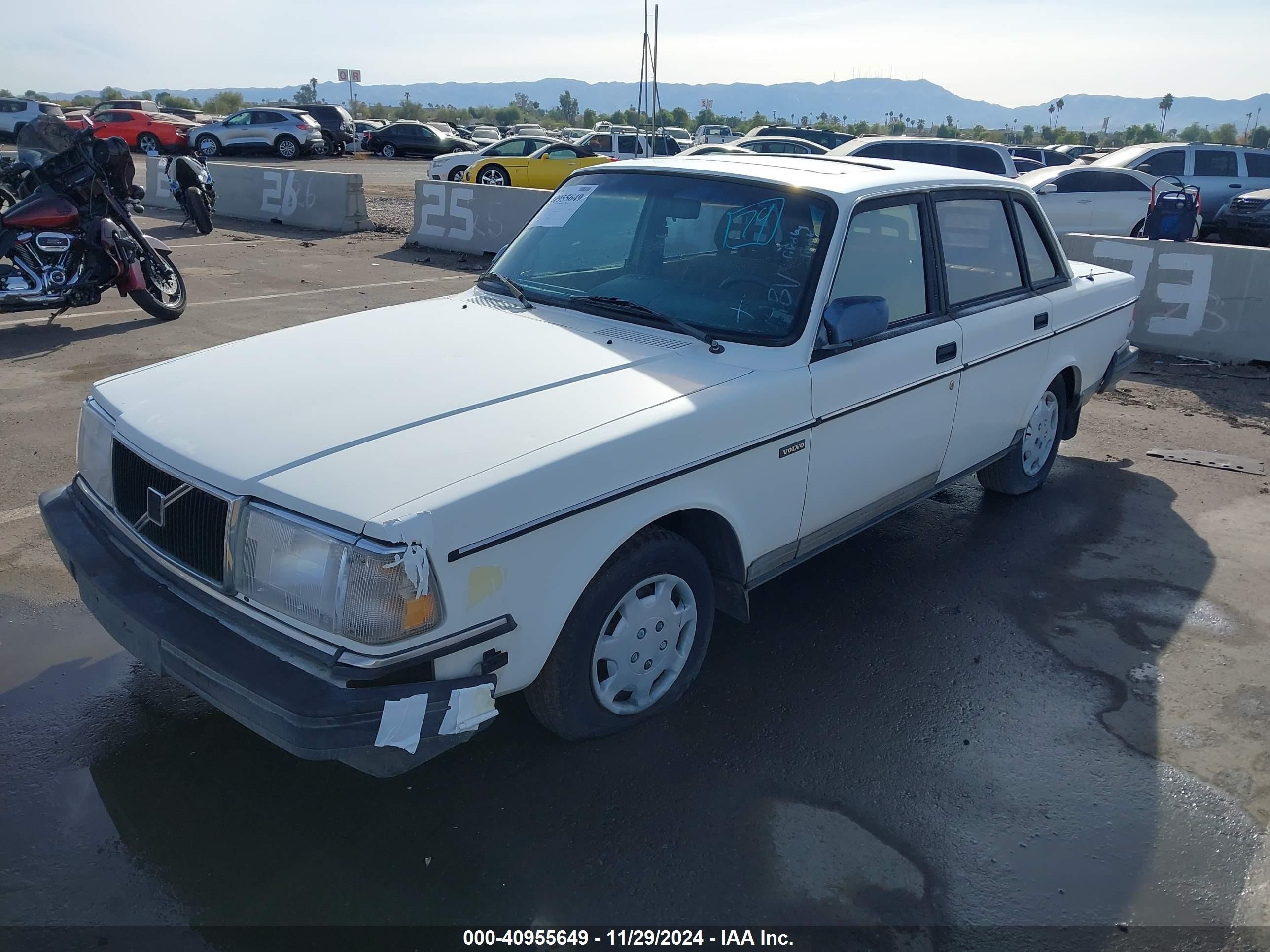 1992 Volvo 240 Gl White vin: YV1AS8801N1462449