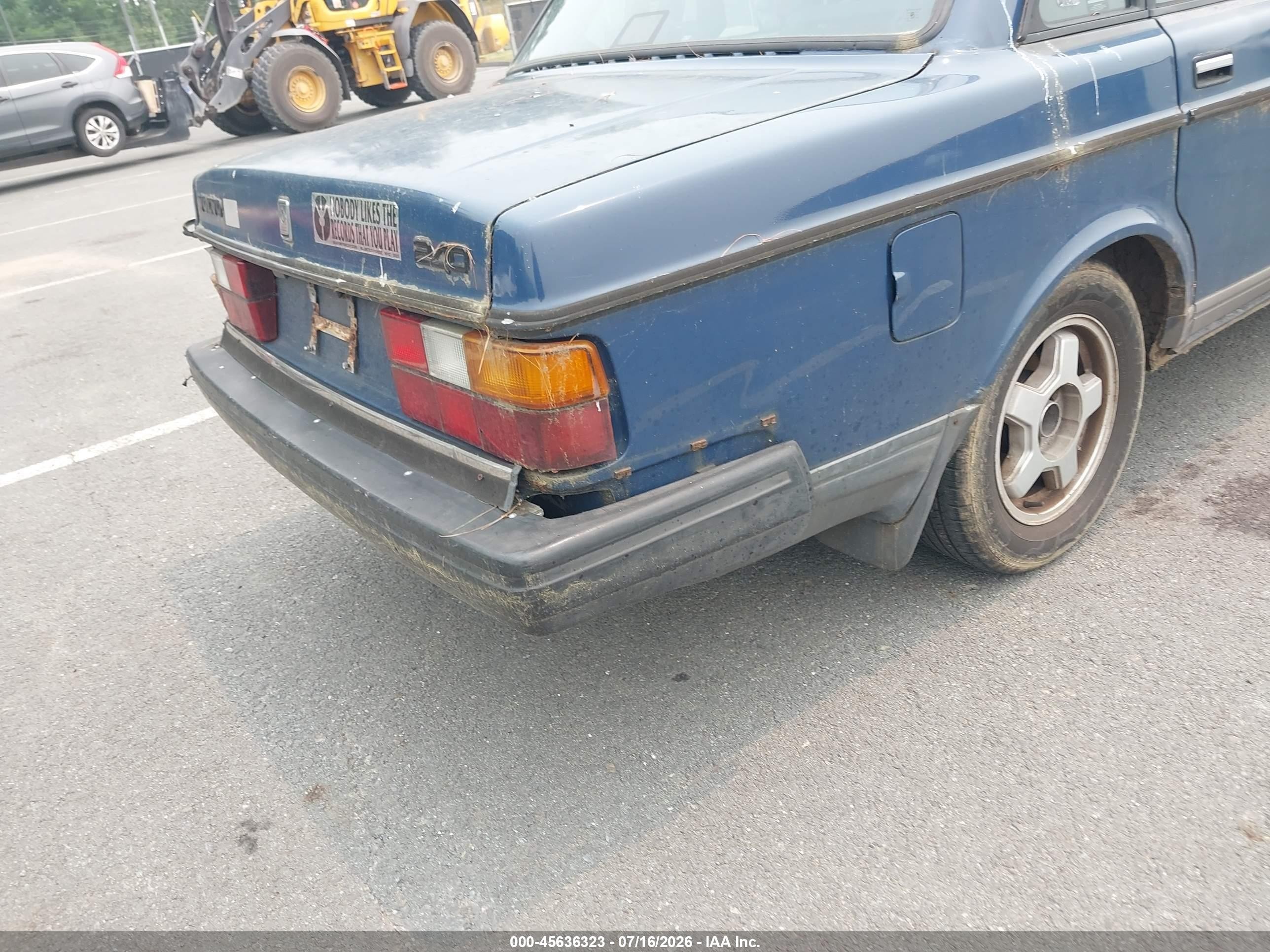 1992 Volvo 240 Gl Blue vin: YV1AS8802N1471029