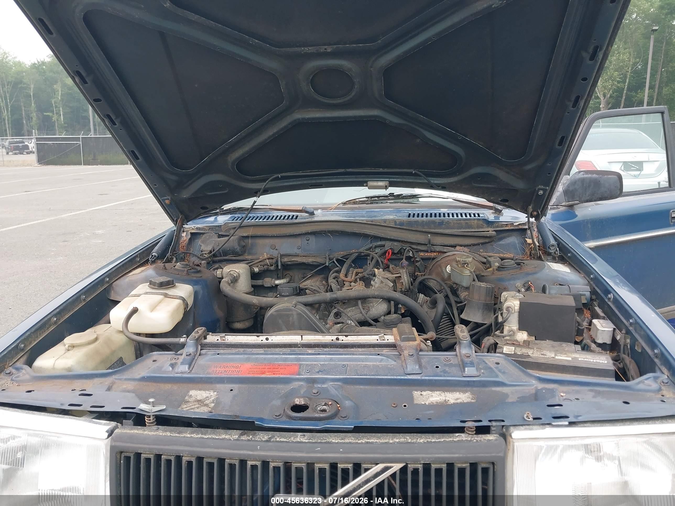 1992 Volvo 240 Gl Blue vin: YV1AS8802N1471029