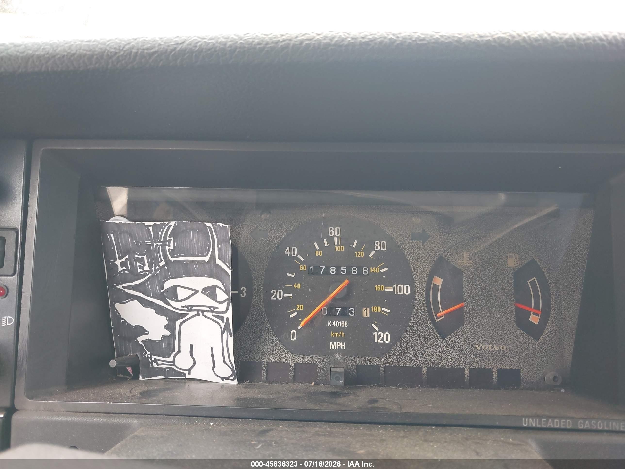 1992 Volvo 240 Gl Blue vin: YV1AS8802N1471029