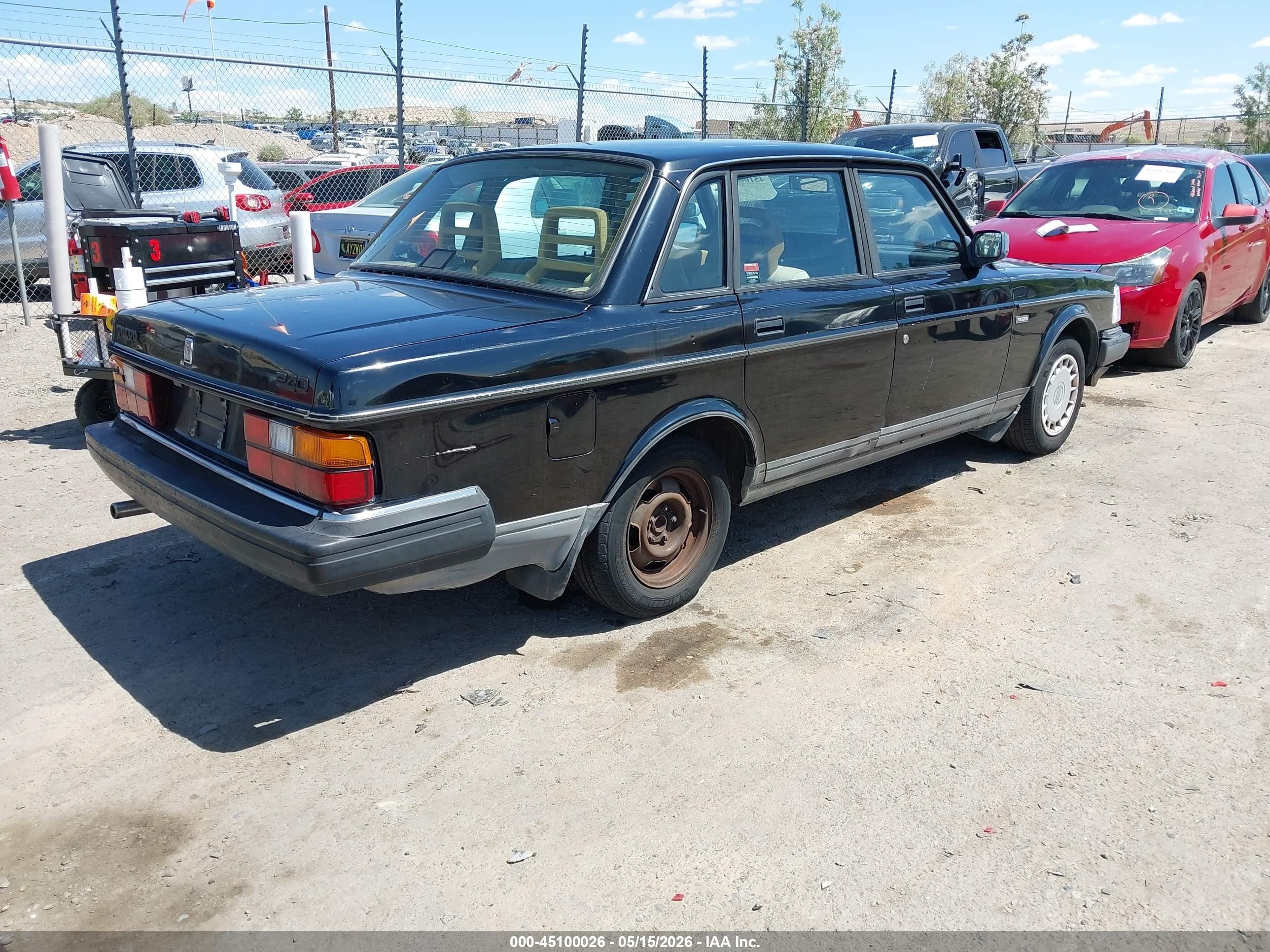 1992 Volvo 240 Gl Black vin: YV1AS8803N1460279
