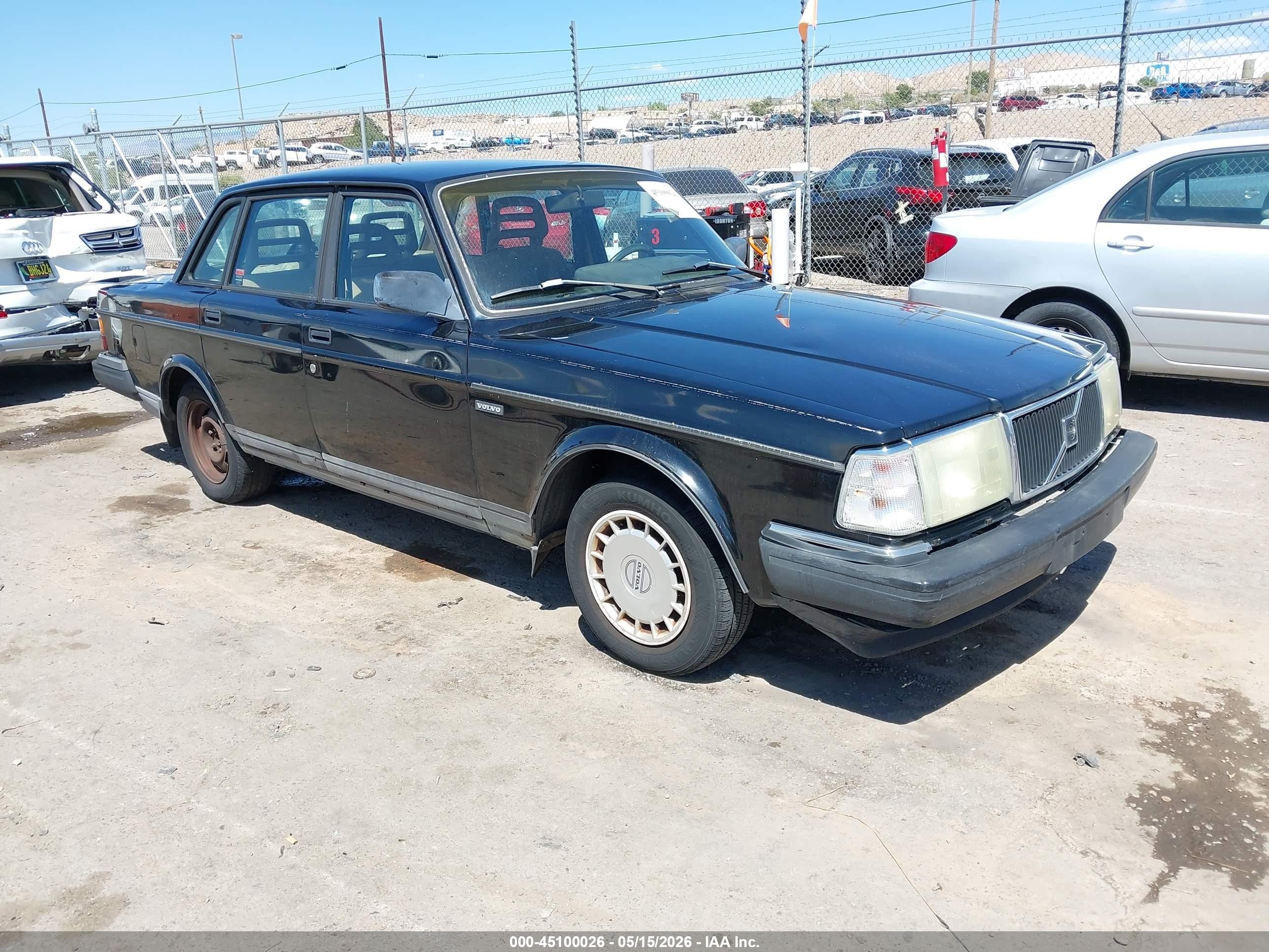 1992 Volvo 240 Gl Black vin: YV1AS8803N1460279