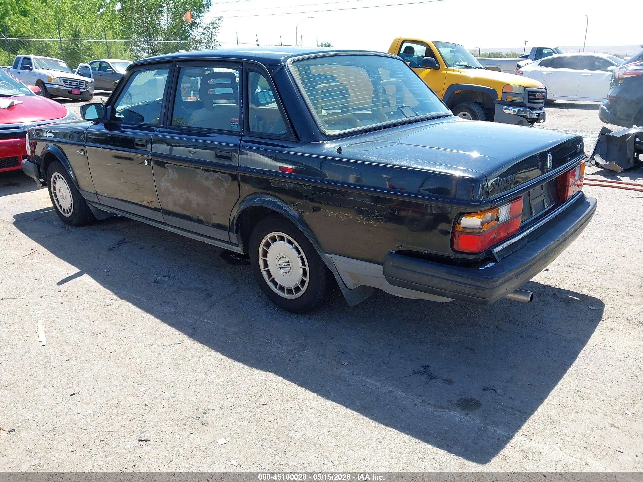 1992 Volvo 240 Gl Black vin: YV1AS8803N1460279