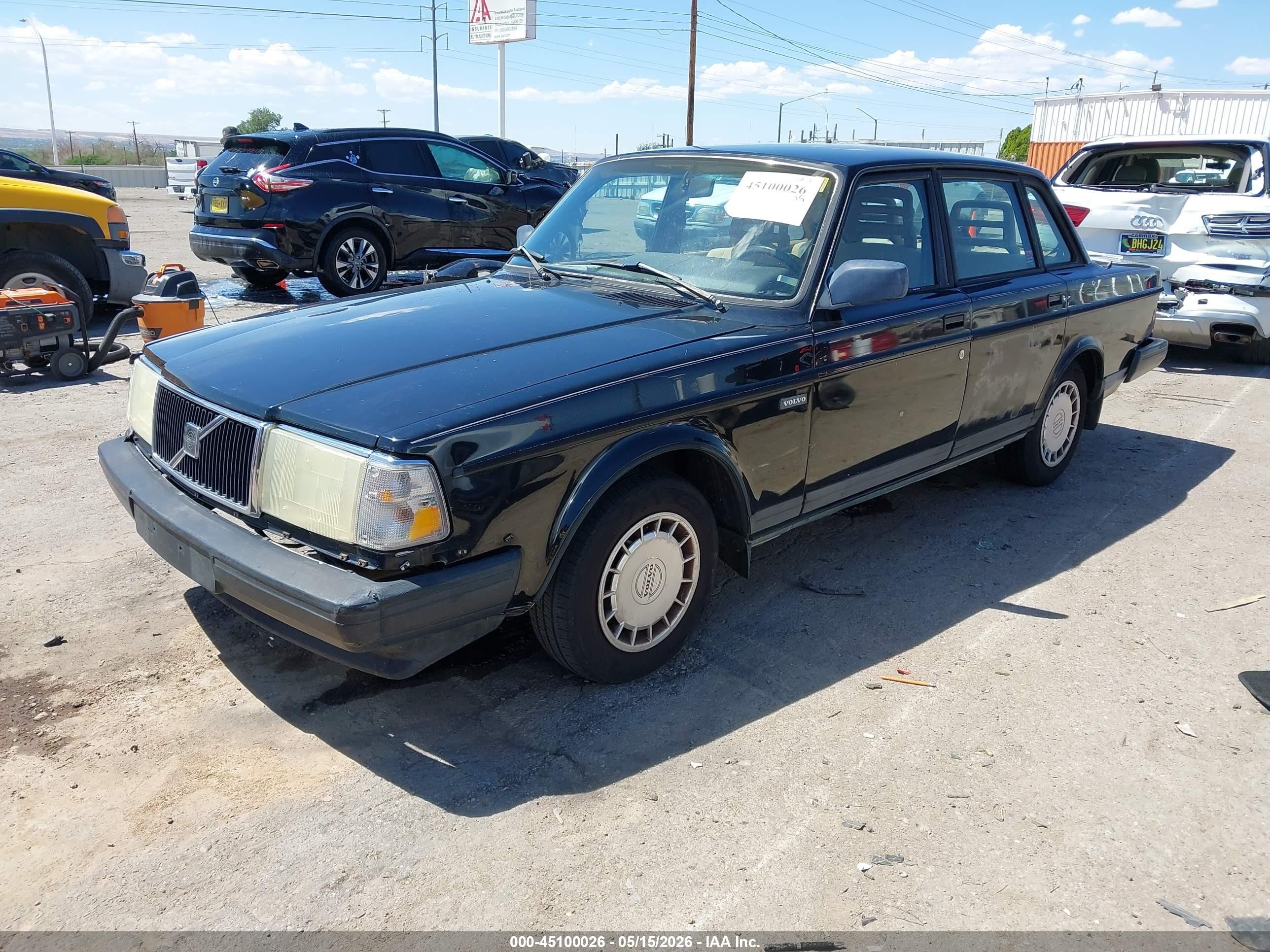 1992 Volvo 240 Gl Black vin: YV1AS8803N1460279