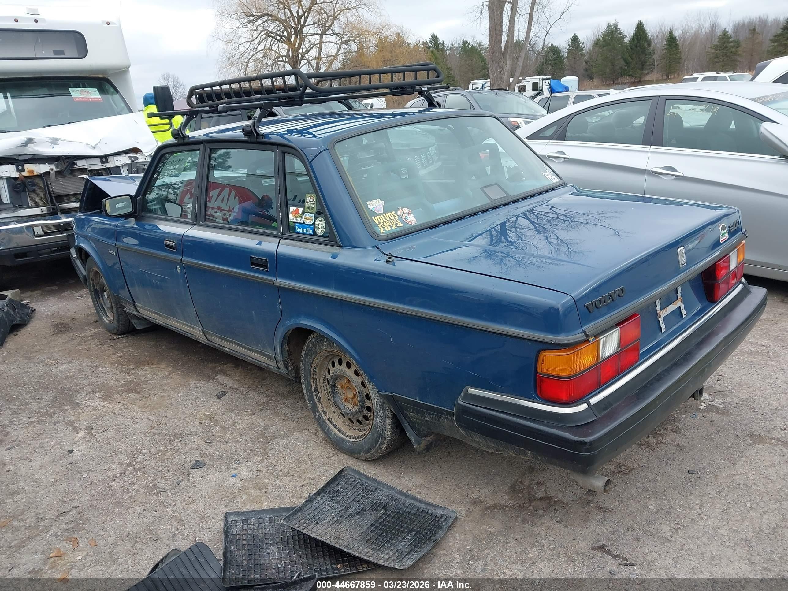 1992 Volvo 240 Gl Blue vin: YV1AS8808N1459791
