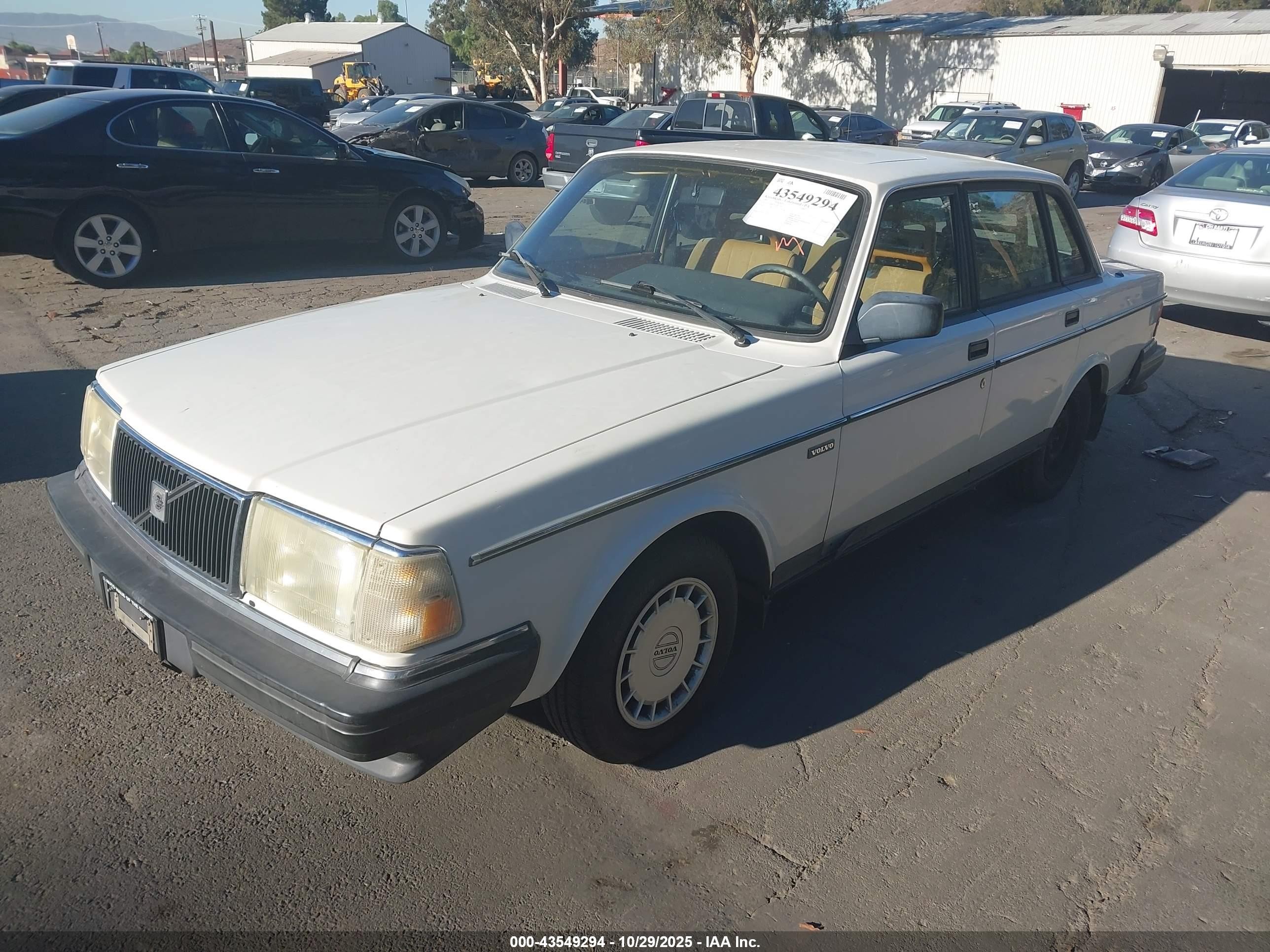 1992 Volvo 240 Gl White vin: YV1AS8813N1463594