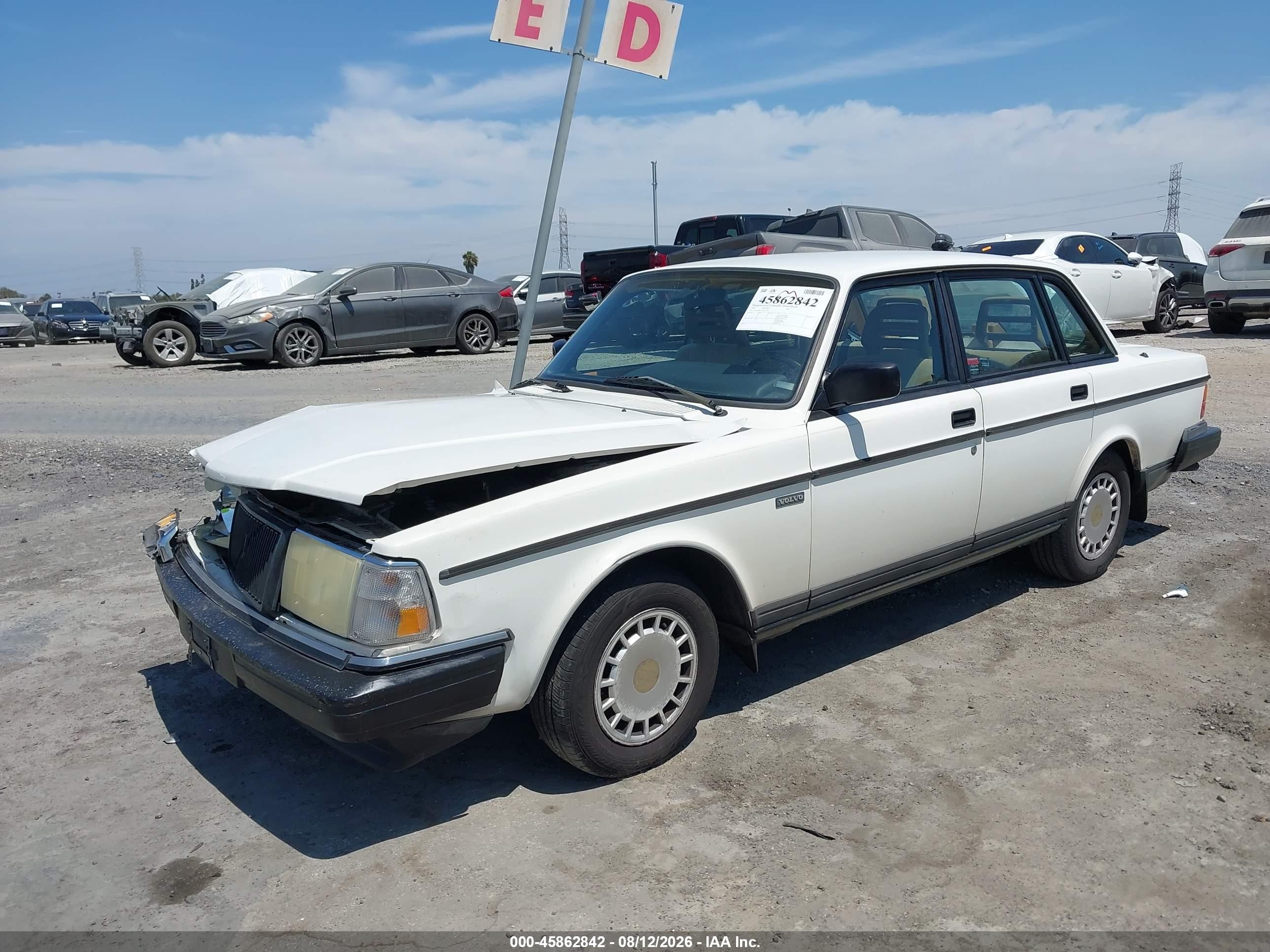 1992 Volvo 240 Gl White vin: YV1AS8817N1471116