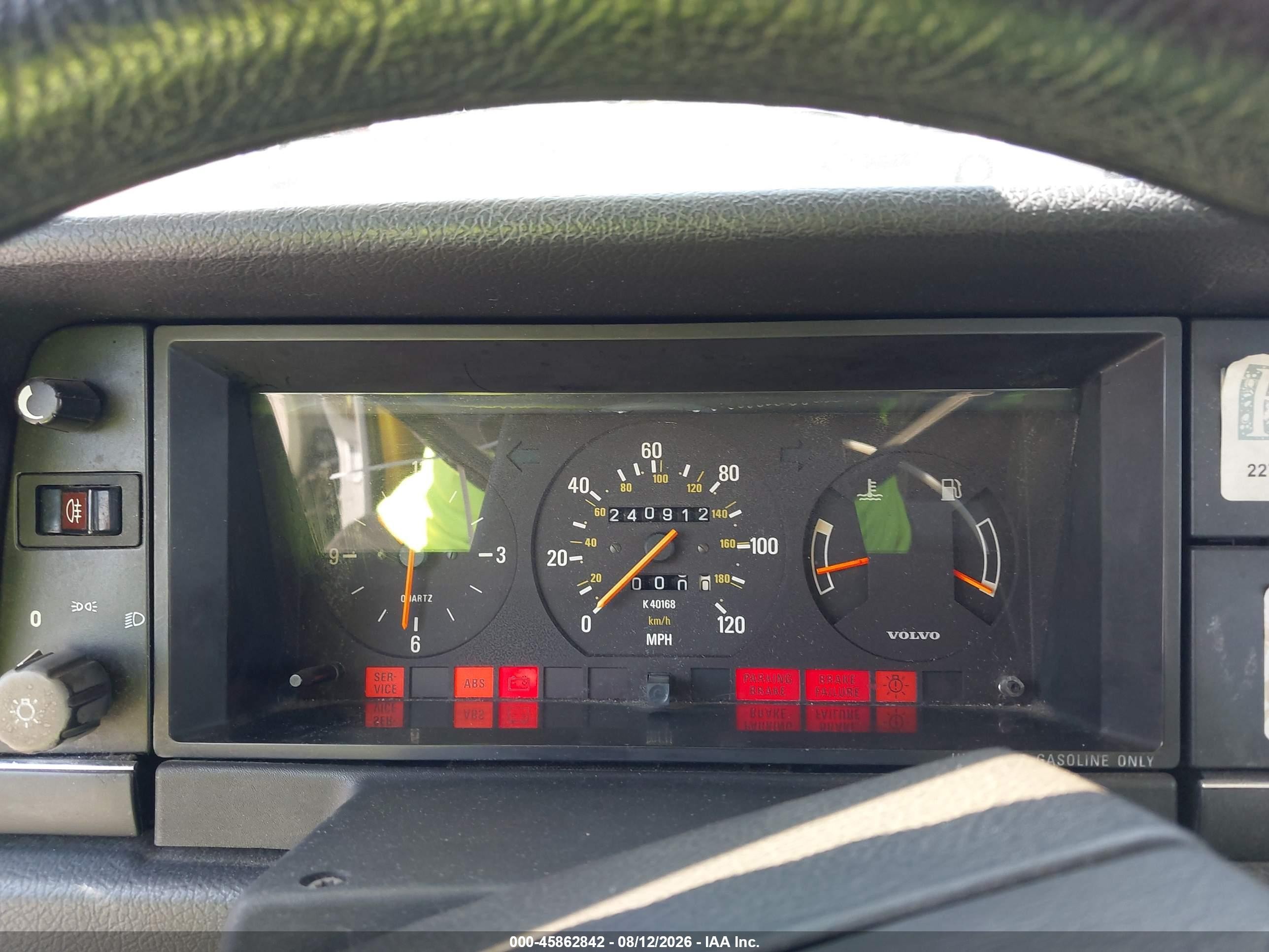 1992 Volvo 240 Gl White vin: YV1AS8817N1471116