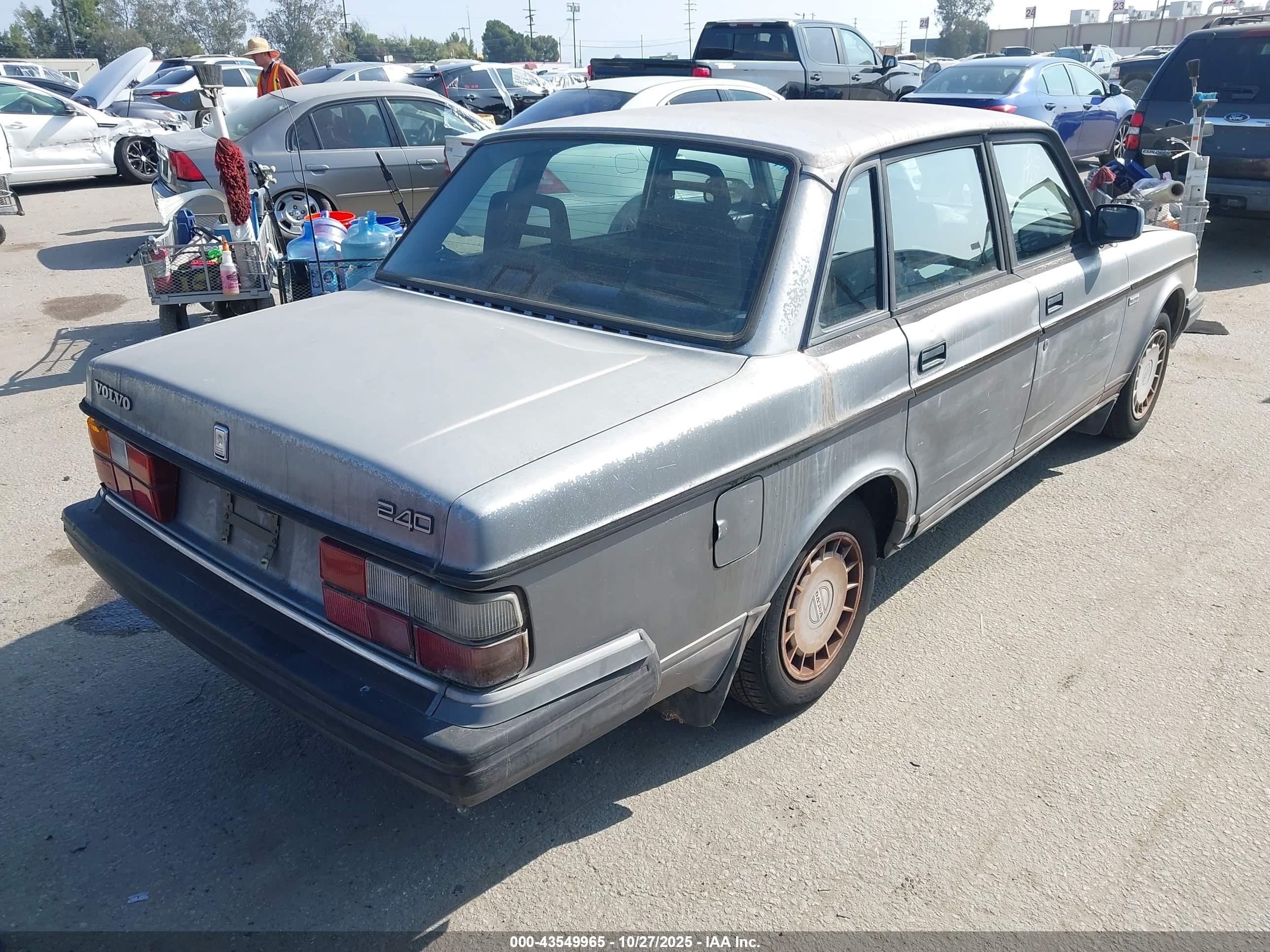 1992 Volvo 240 Gl Gray vin: YV1AS881XN1459512