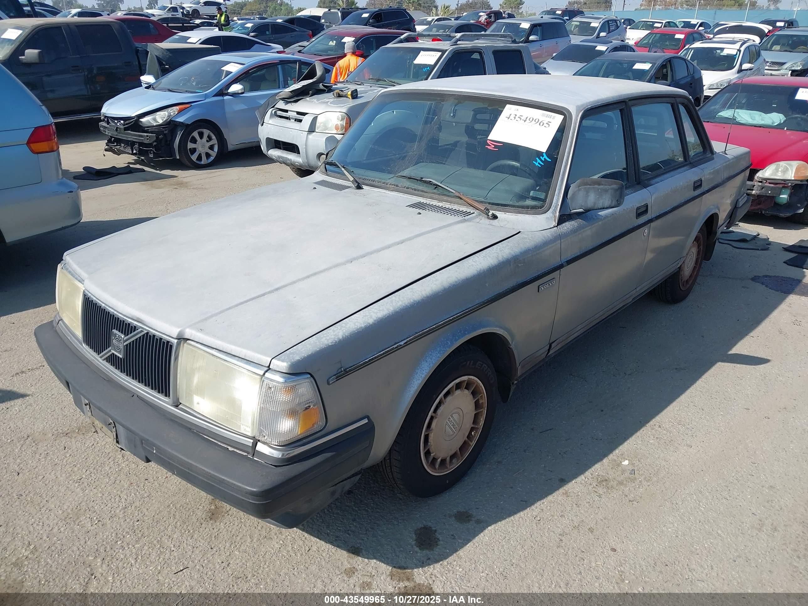 1992 Volvo 240 Gl Gray vin: YV1AS881XN1459512