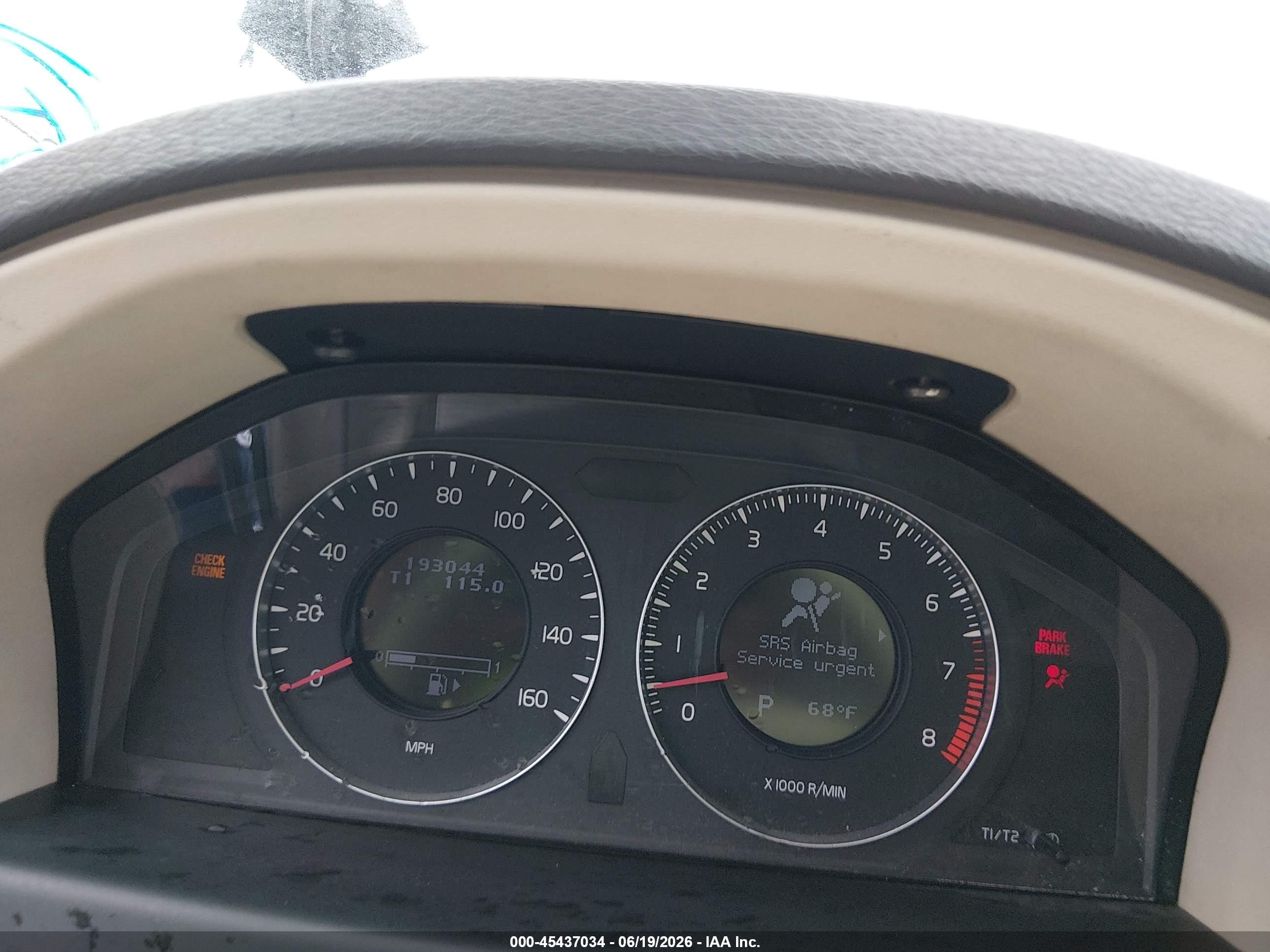 2008 Volvo S80 3.2l Beige vin: YV1AS982081074799
