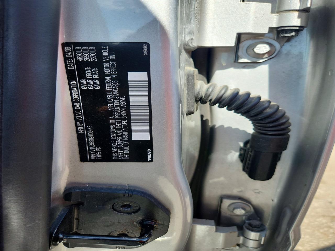 2009 Volvo S80 3.2 Silver vin: YV1AS982091106443