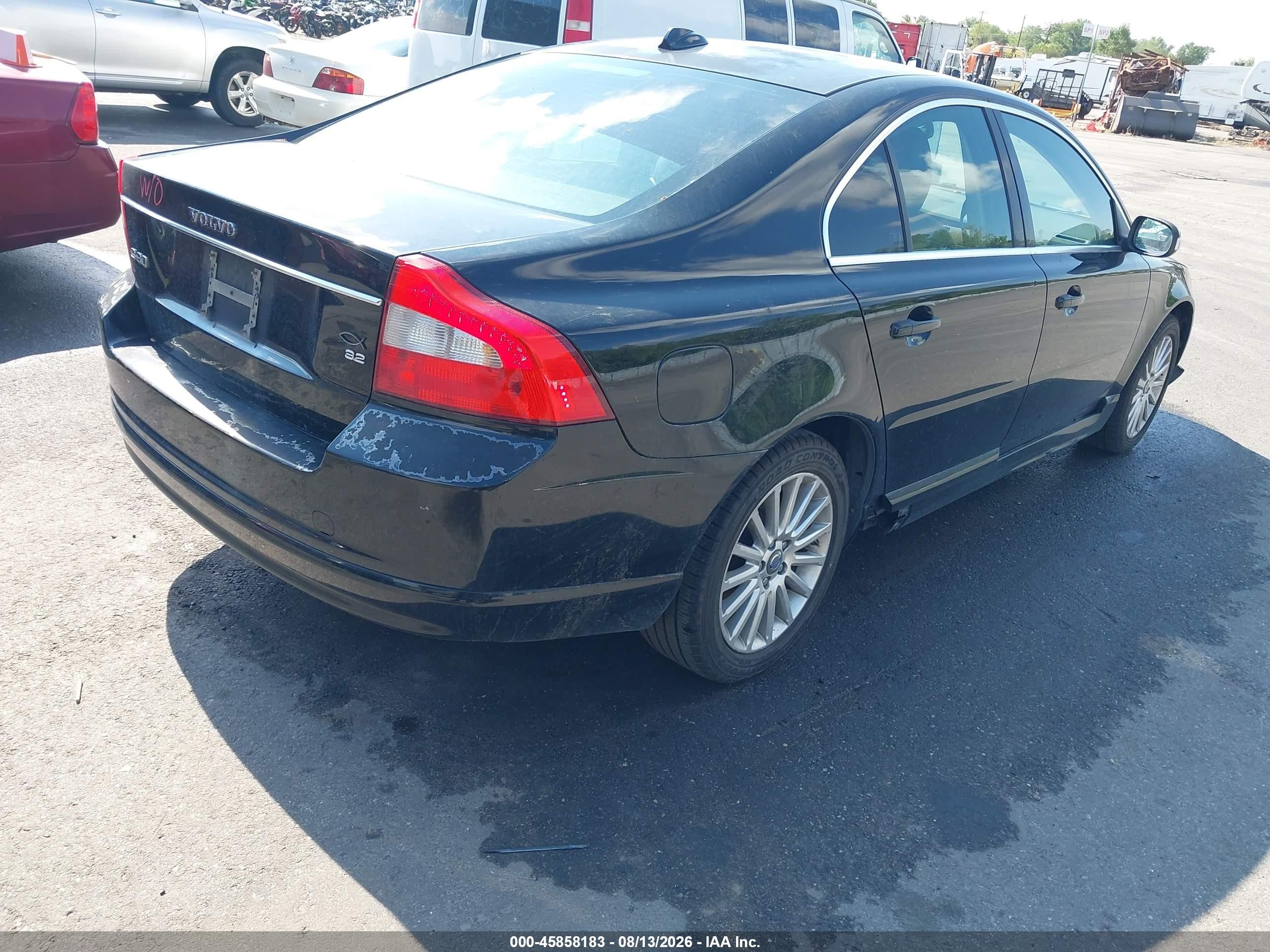 2008 Volvo S80 3.2l Black vin: YV1AS982281070365
