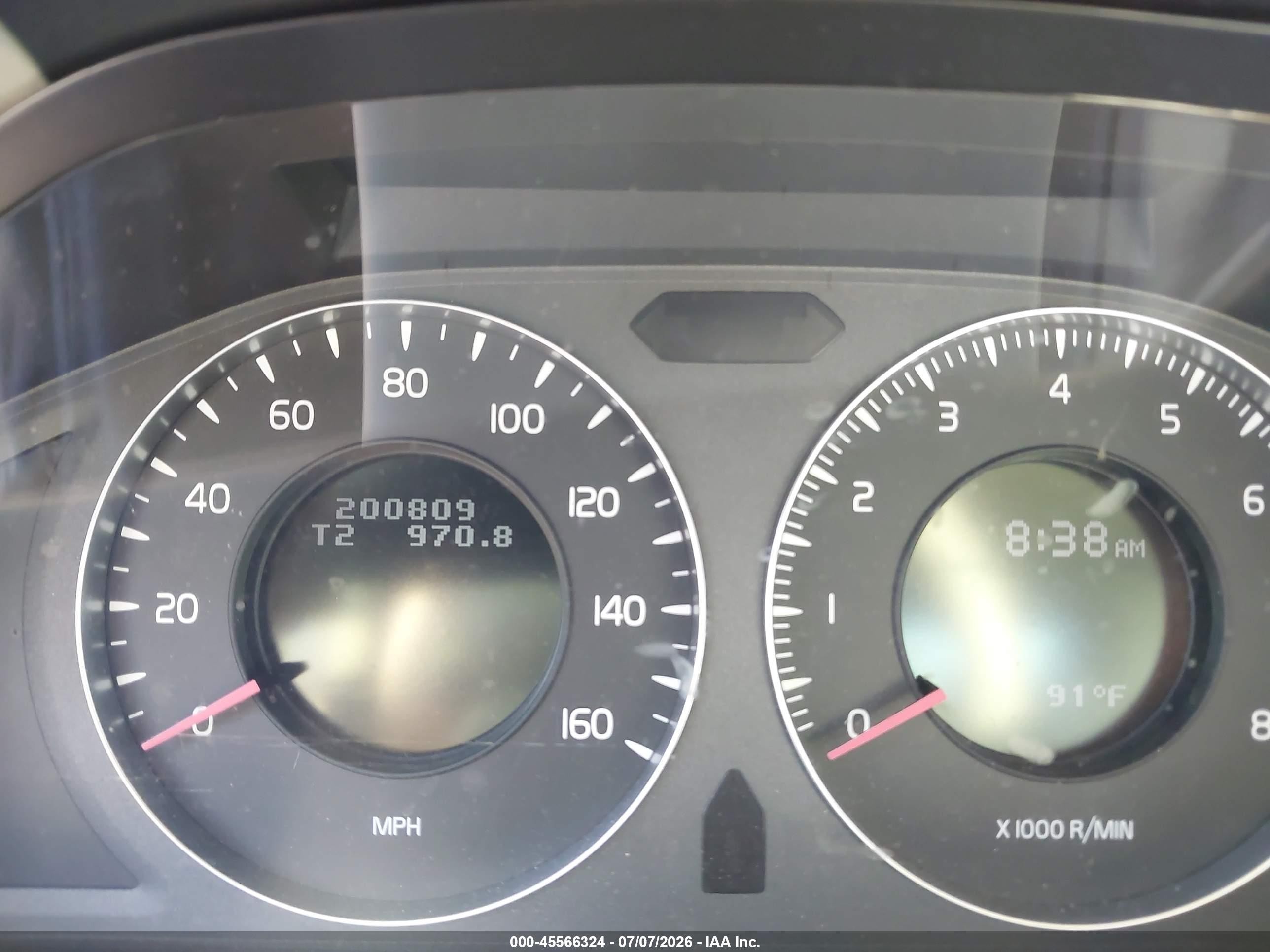 2008 Volvo S80 3.2 Black vin: YV1AS982381057981