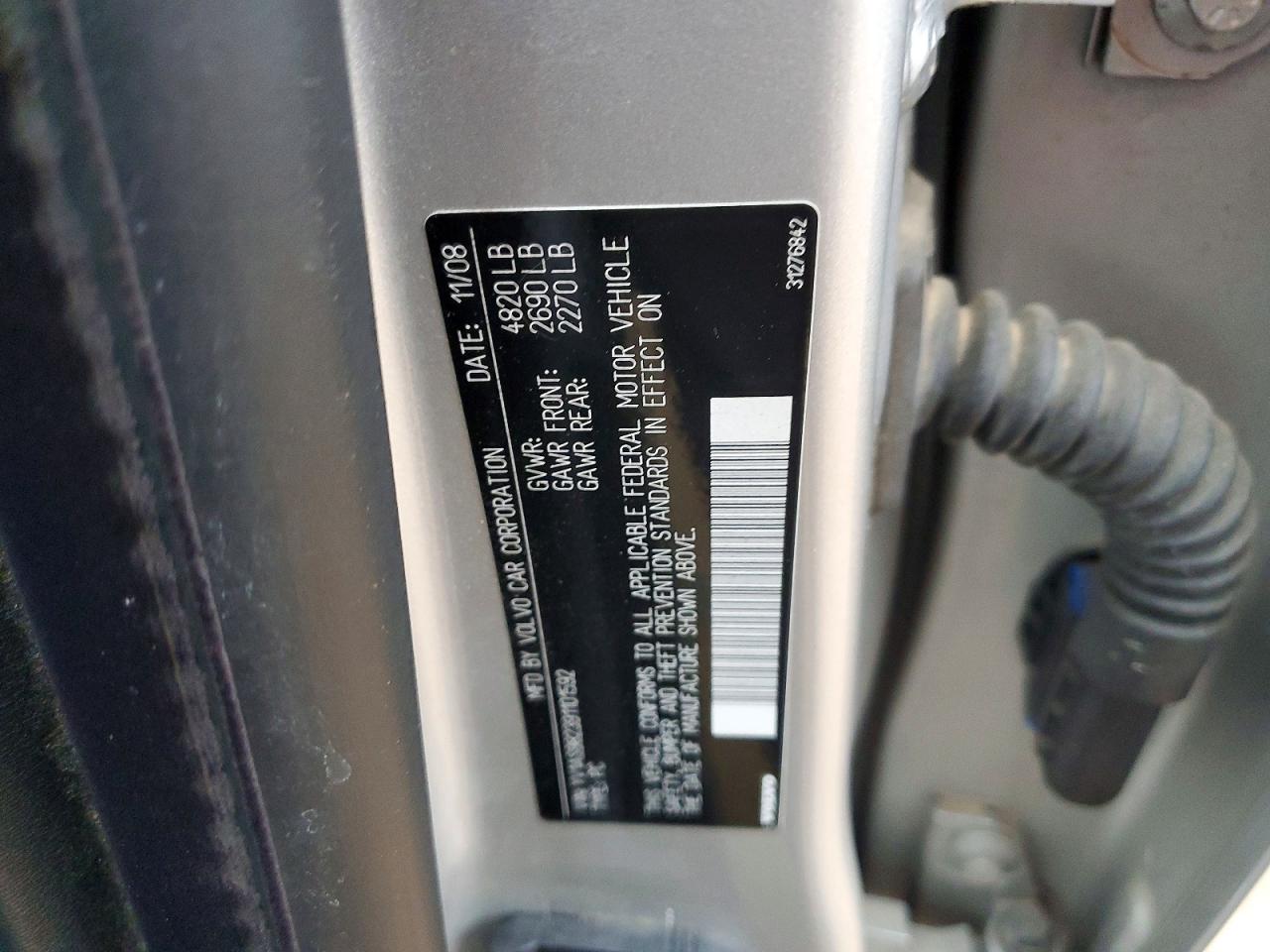 2009 Volvo S80 3.2 Silver vin: YV1AS982391101592
