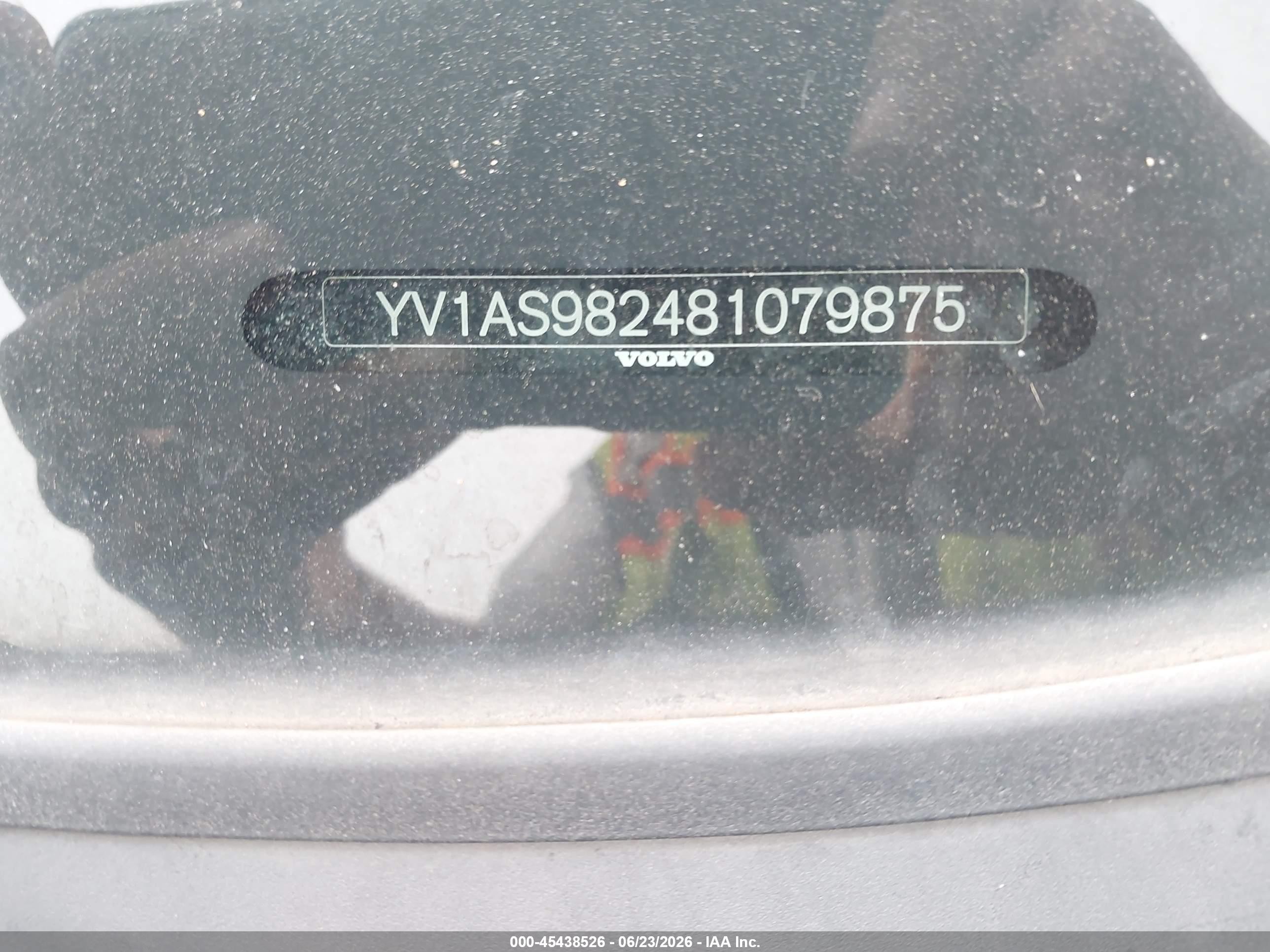 2008 Volvo S80 3.2l Black vin: YV1AS982481079875
