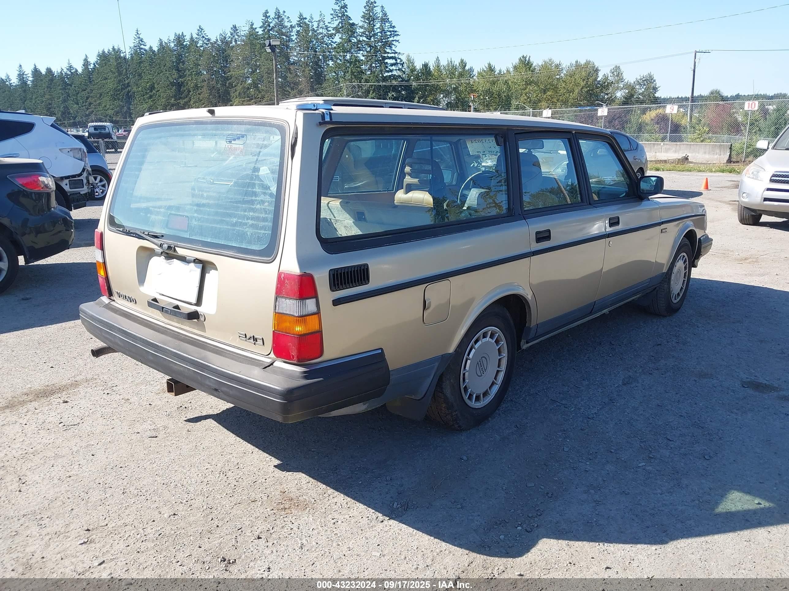 1992 Volvo 240   Золотой vin: YV1AW8810N1920138
