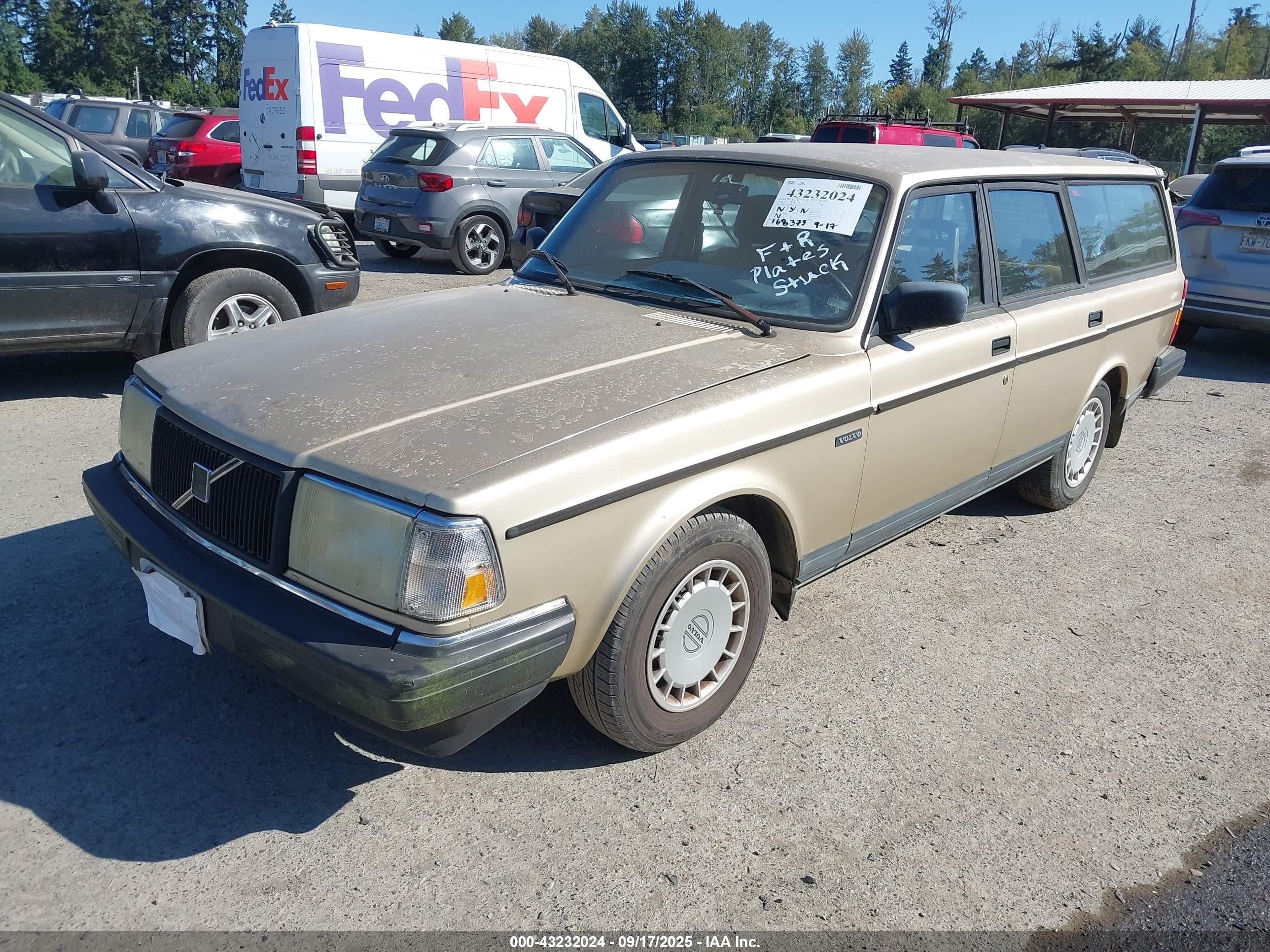 1992 Volvo 240   Золотой vin: YV1AW8810N1920138